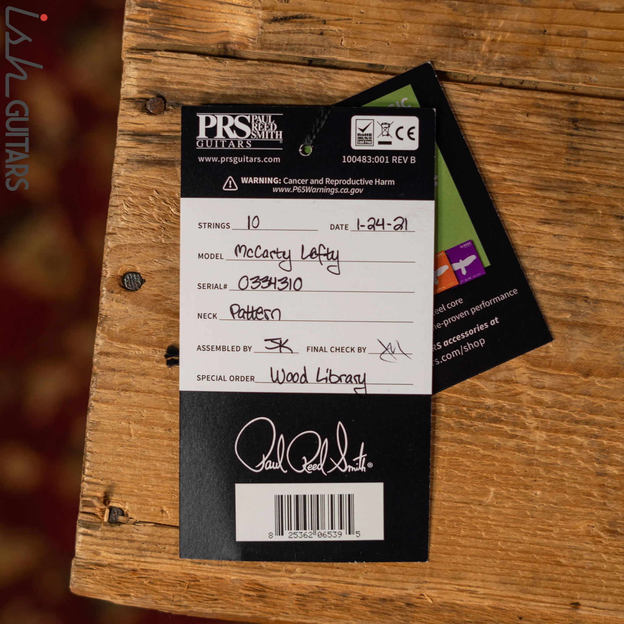 PRS McCarty Lefty Wood Library Trampas Green 10 Top Flame Maple Demo - Image 12