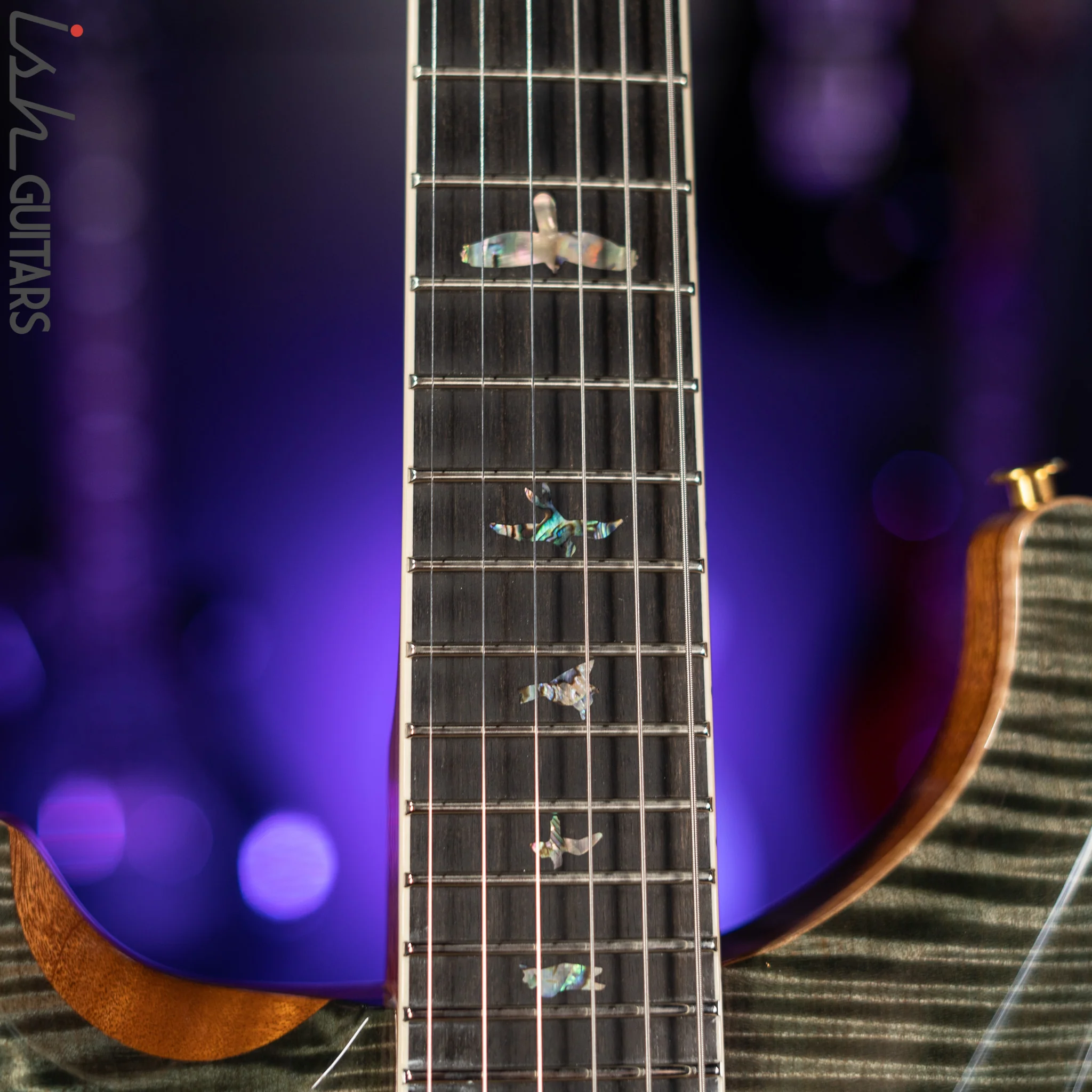 PRS McCarty Lefty Wood Library Trampas Green 10 Top Flame Maple Demo - Image 5