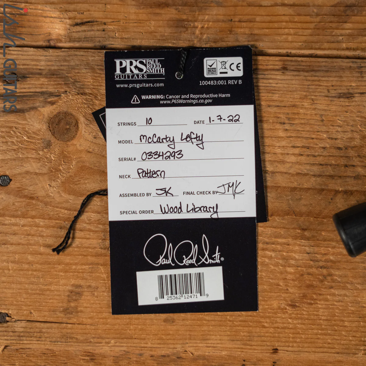 PRS McCarty Lefty Wood Library Trampas Green Smokeburst Artist Flame Maple - Image 14