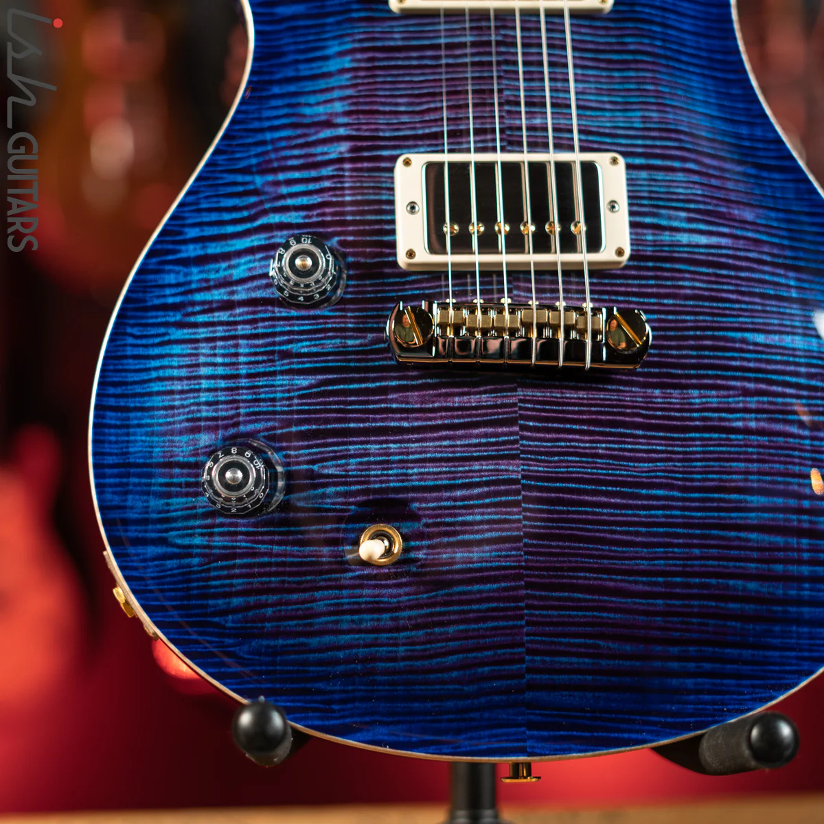 PRS McCarty Lefty Wood Library Violet Purple Burst 10 Top Flame Maple - Image 4