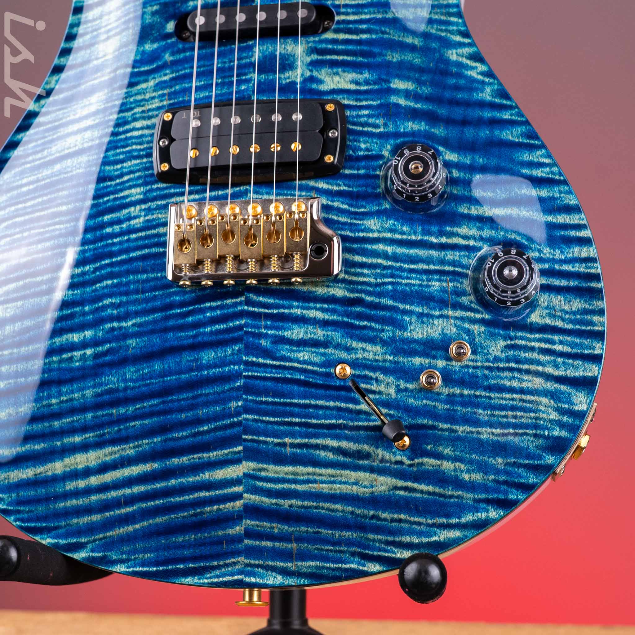 PRS Modern Eagle V 10-Top River Blue Pearl Back - Image 5