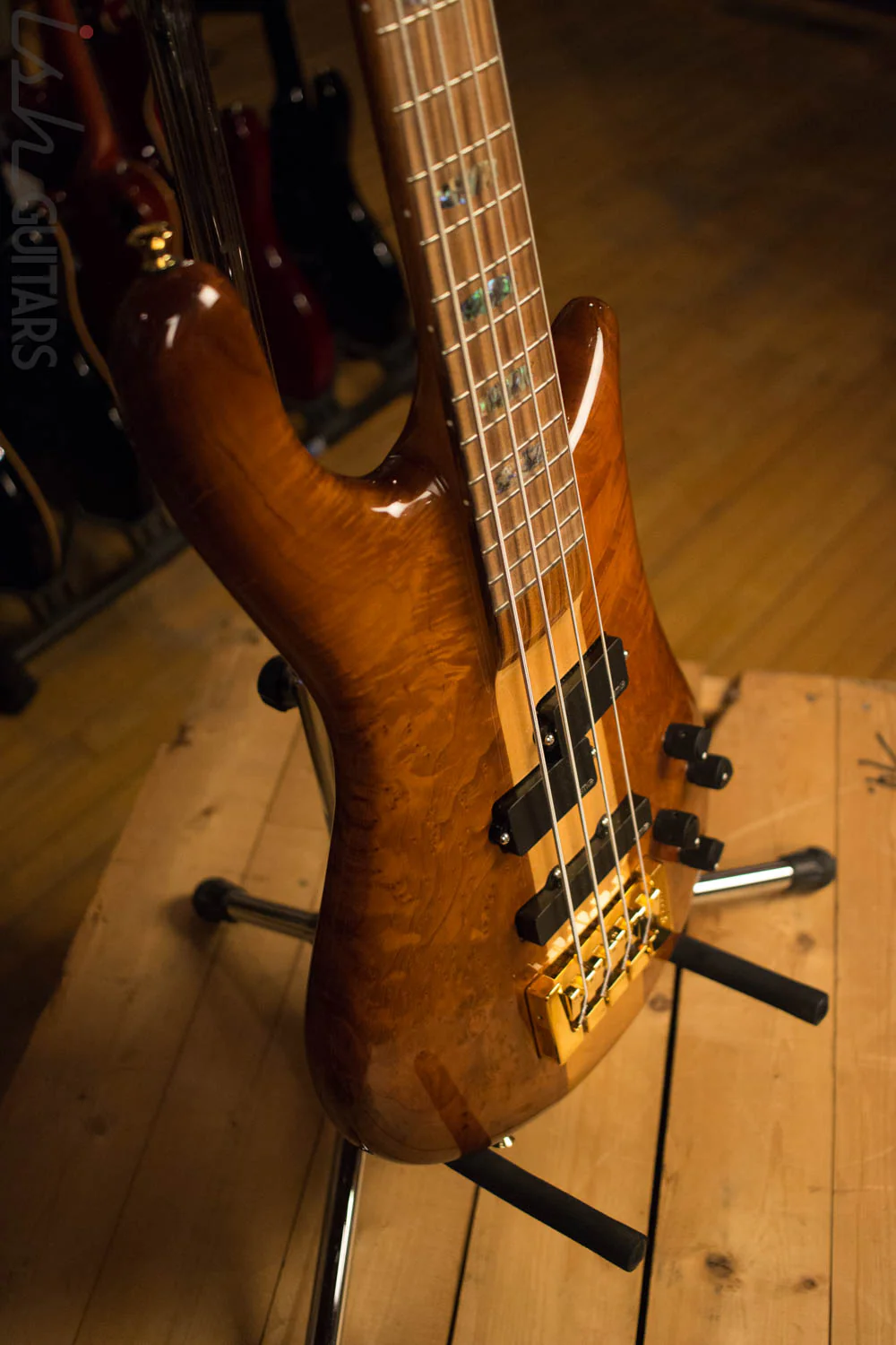 Used Spector NS-2 NAMM 2017 Solid Redwood Burl Lightweight 7.5lb - Image 7