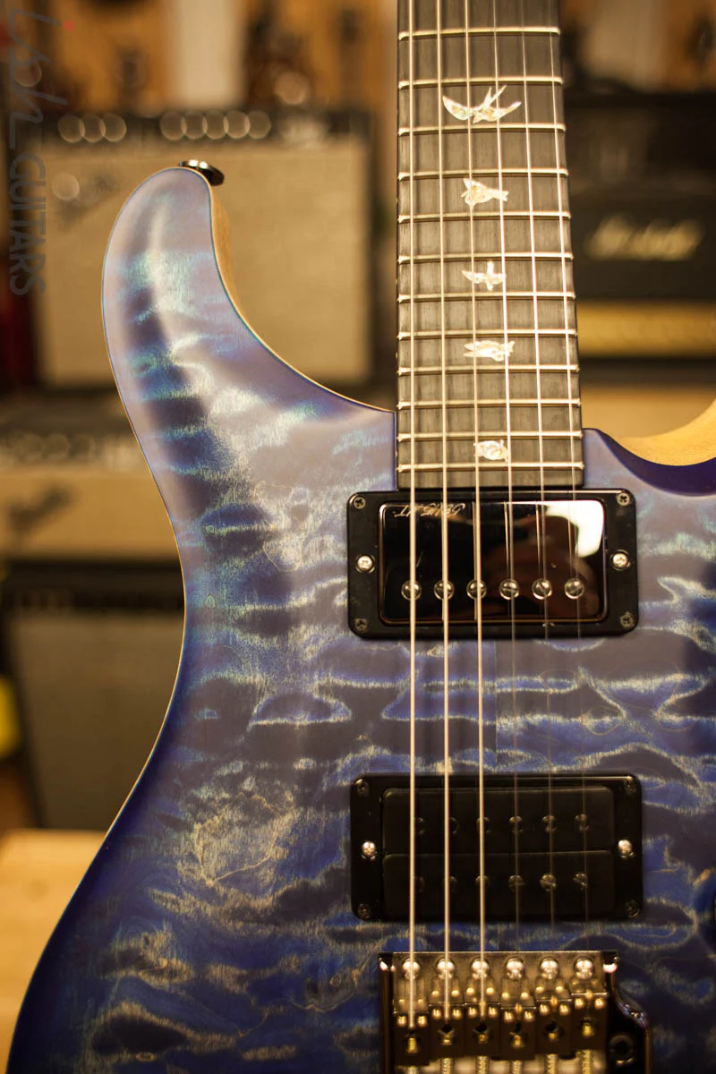 PRS Paul Reed Smith Custom 24-08 Wood Library 10 Top Faded Blue Burst Swamp Ash Back - Image 3