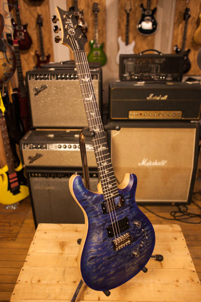 PRS Paul Reed Smith Custom 24-08 Wood Library 10 Top Faded Blue Burst Swamp Ash Back - Image 9