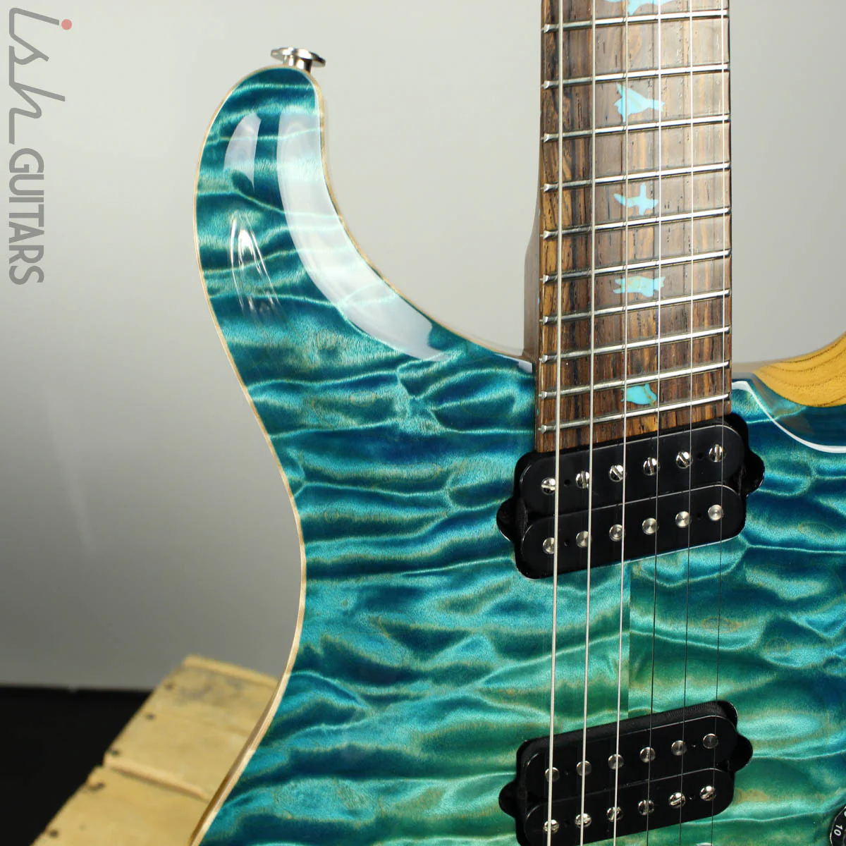 PRS Paul Reed Smith Private Stock Custom 24 Multi-Scale Quilted Maple Double Faded Aquamarine Glow - Image 3