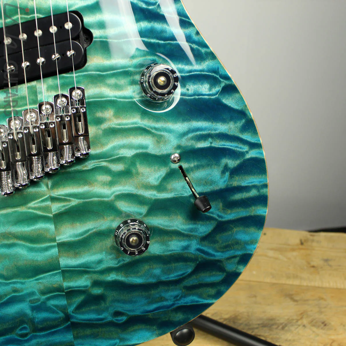 PRS Paul Reed Smith Private Stock Custom 24 Multi-Scale Quilted Maple Double Faded Aquamarine Glow - Image 4