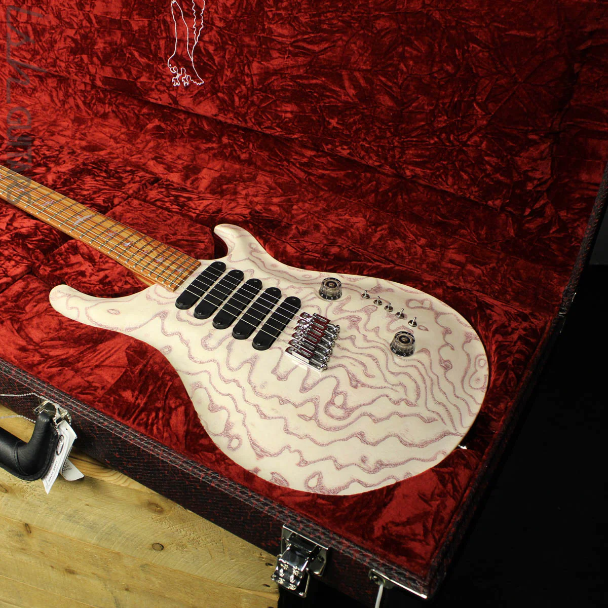 PRS Paul Reed Smith Private Stock Custom 24 Multi-Scale Figured Swamp Ash White Wash Red Grainfiller - Image 16