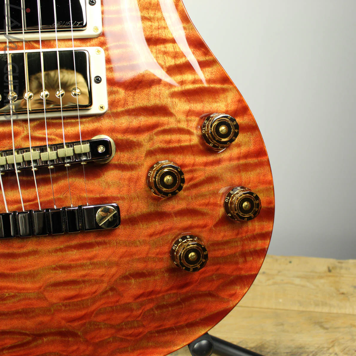 2018 PRS Paul Reed Smith Private Stock McCarty 594 One Piece Quilted Maple Wenge Neck Prickly Pear - Image 4