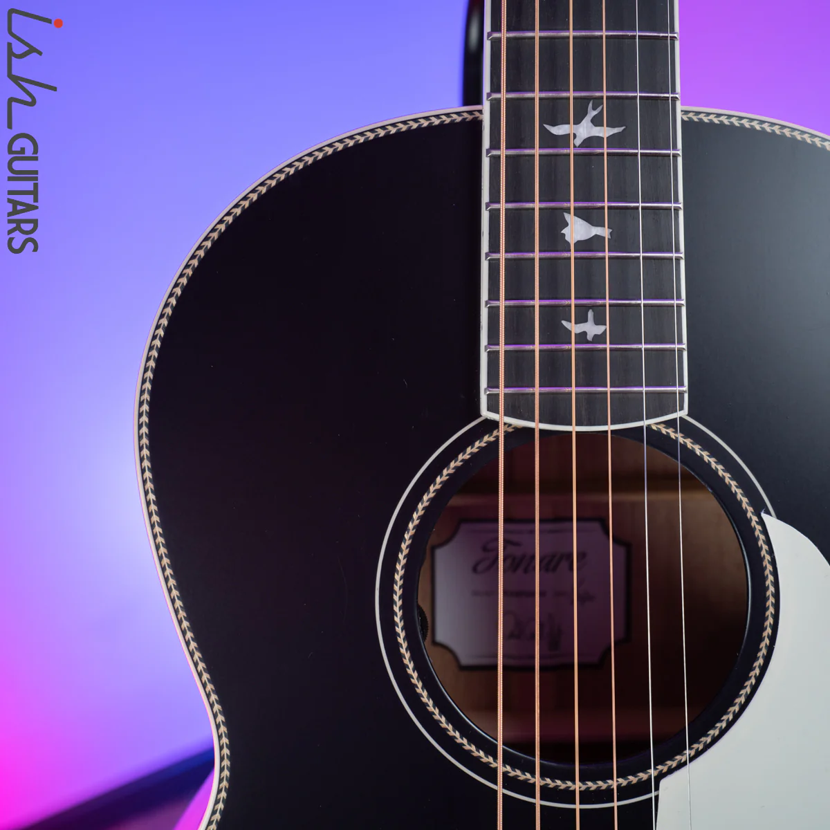 PRS Paul Reed Smith SE Parlor P20E Black Satin Top - Image 3
