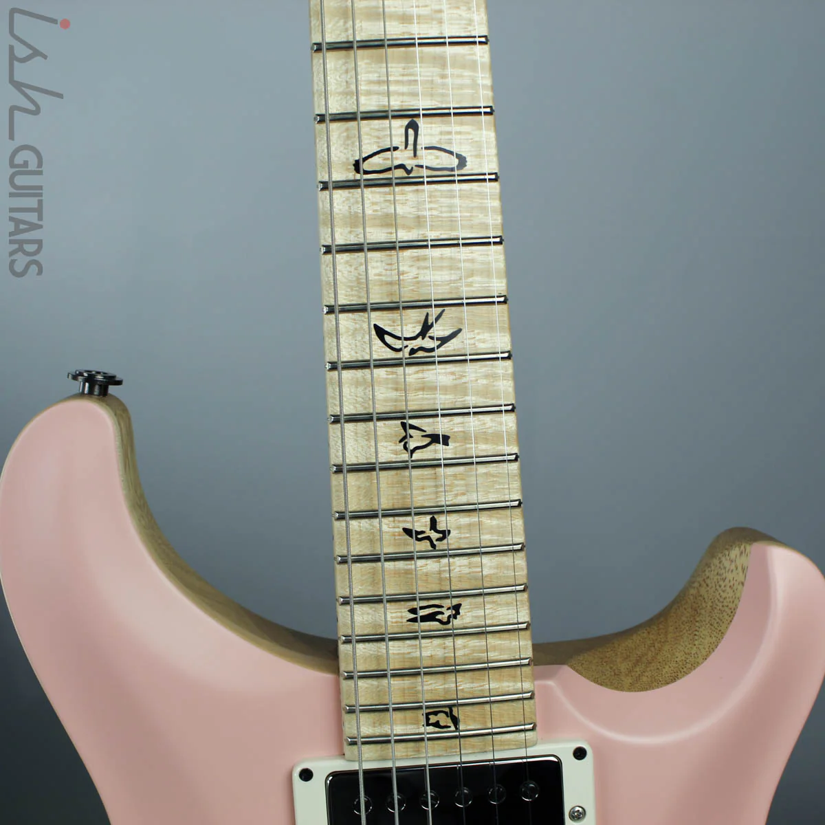PRS Paul Reed Smith Wood Library Custom 24 Opaque Grandma Hannon Pink Figured Maple Neck - Image 5