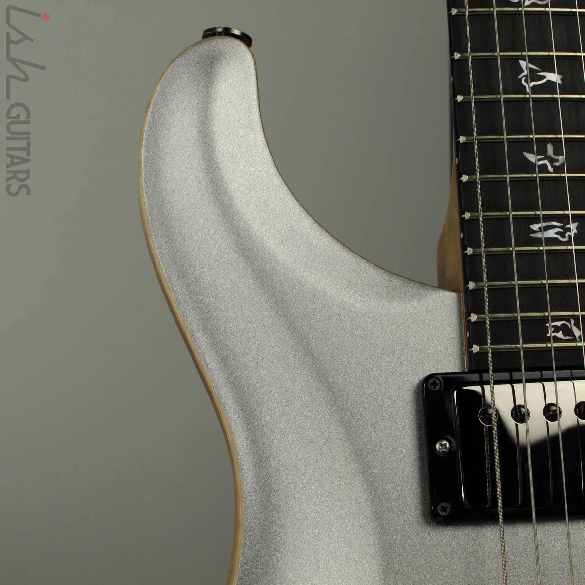 PRS Paul Reed Smith Wood Library Custom 24 Platinum Metallic Silver (DEMO VIDEO) - Image 3