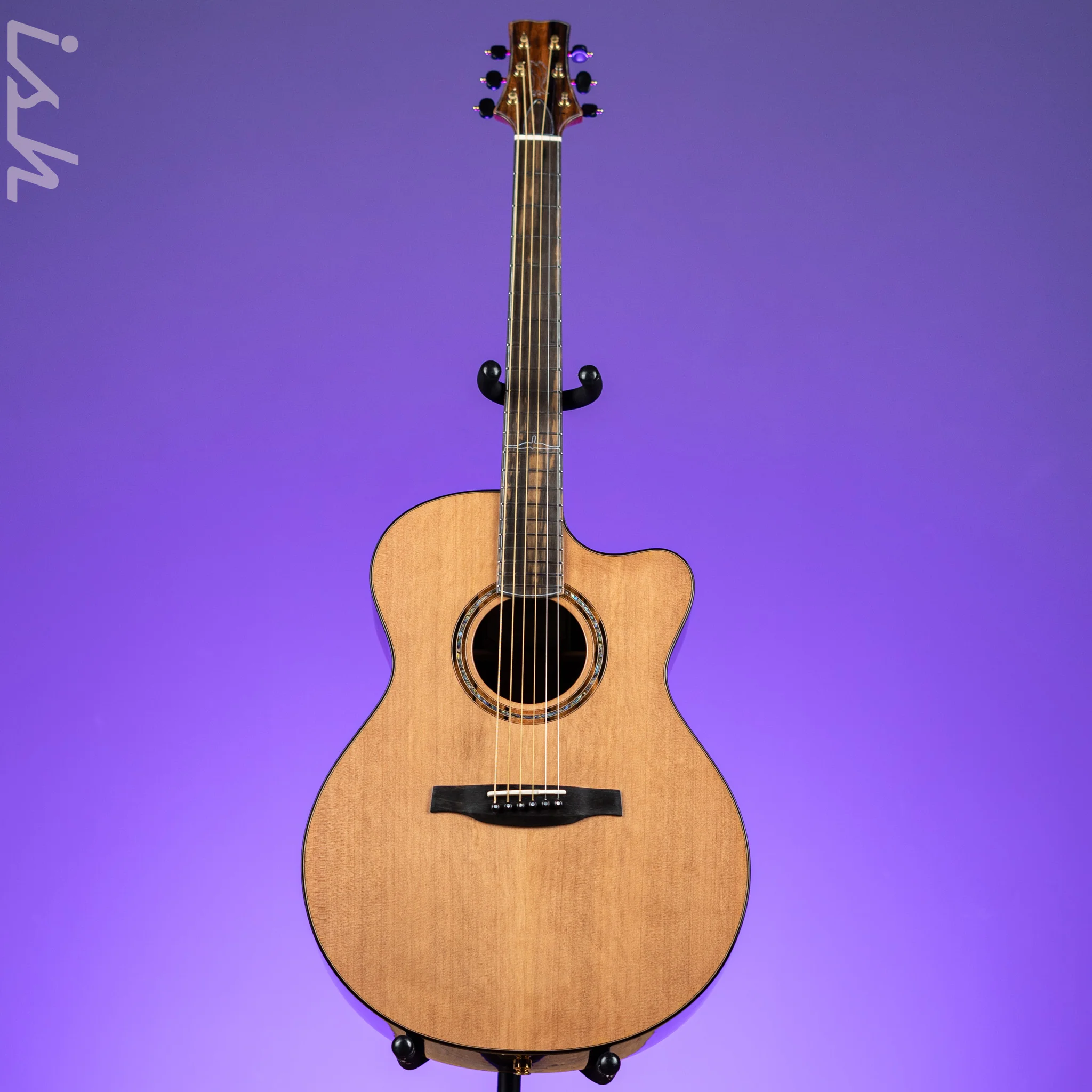 PRS Private Stock Angelus Cutaway Cedar Top Exotic Ebony Back Acoustic Guitar - Image 3