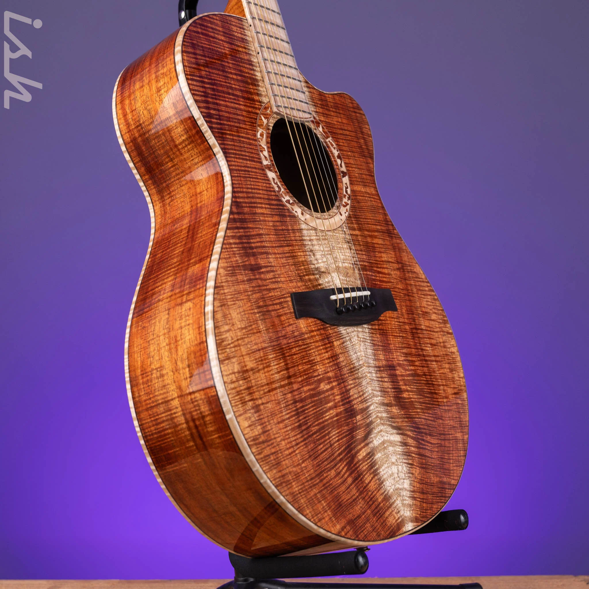 PRS Private Stock Angelus Koa Curly Maple Acoustic-Electric Guitar - Image 3