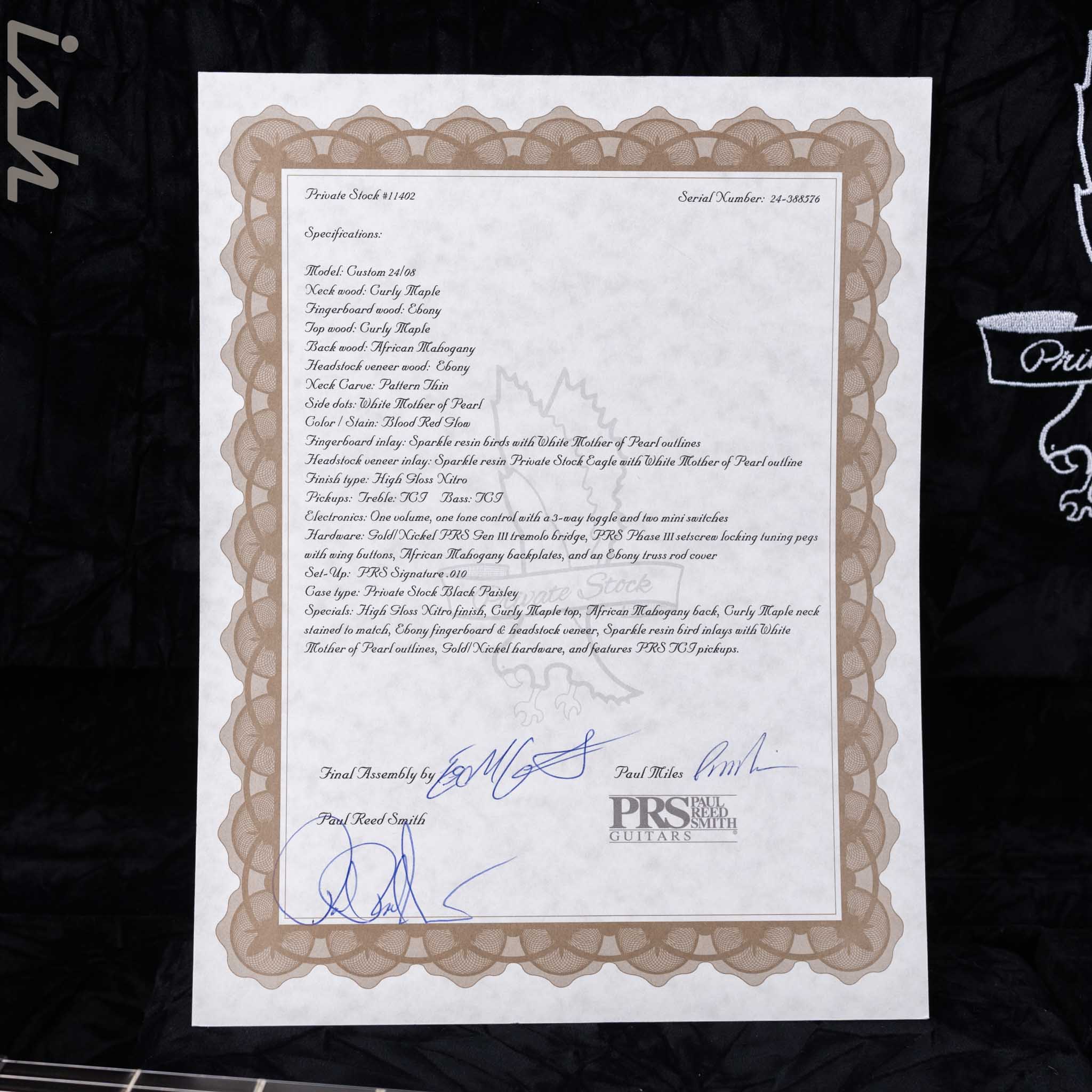 PRS Private Stock Custom 24-08 Blood Red Glow - Image 13