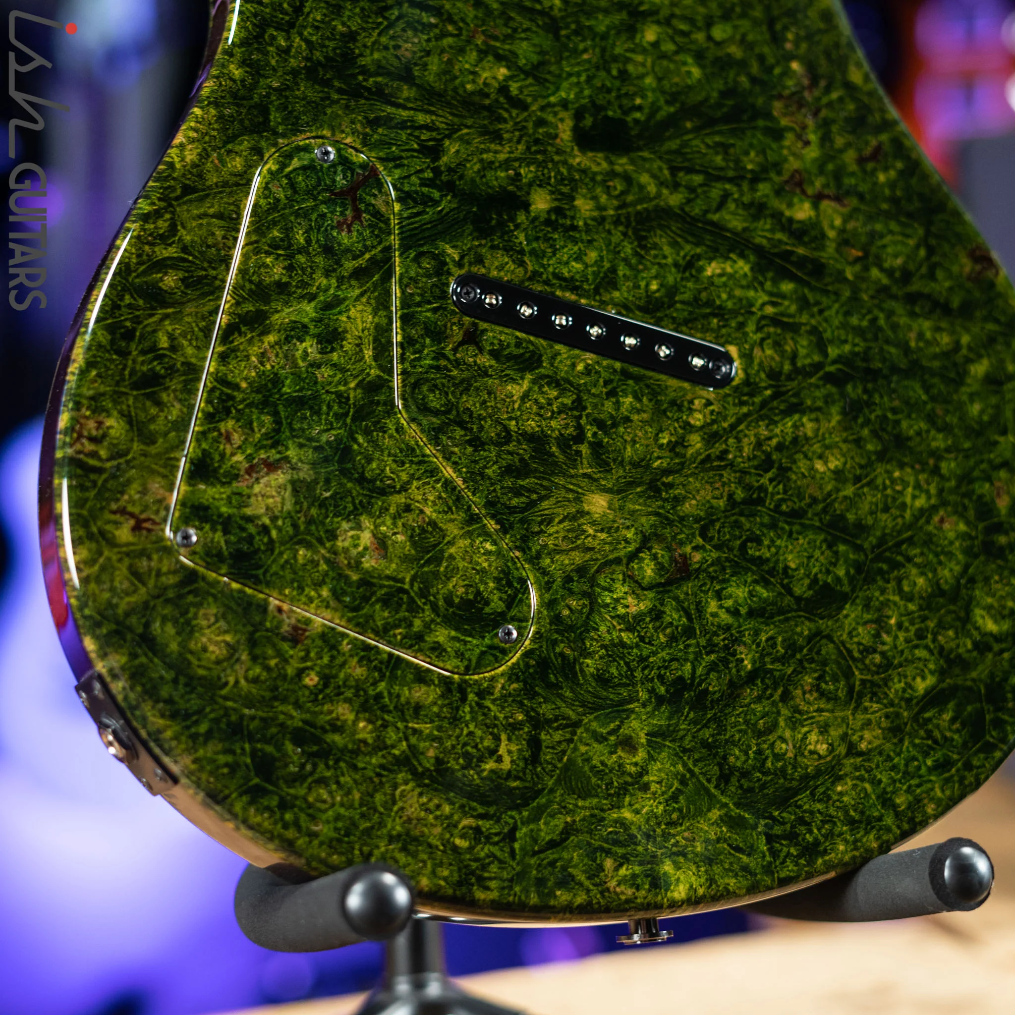PRS Private Stock Custom 24 Multi-scale 7-String Burl Maple Rainforest Green Gloss - Image 12