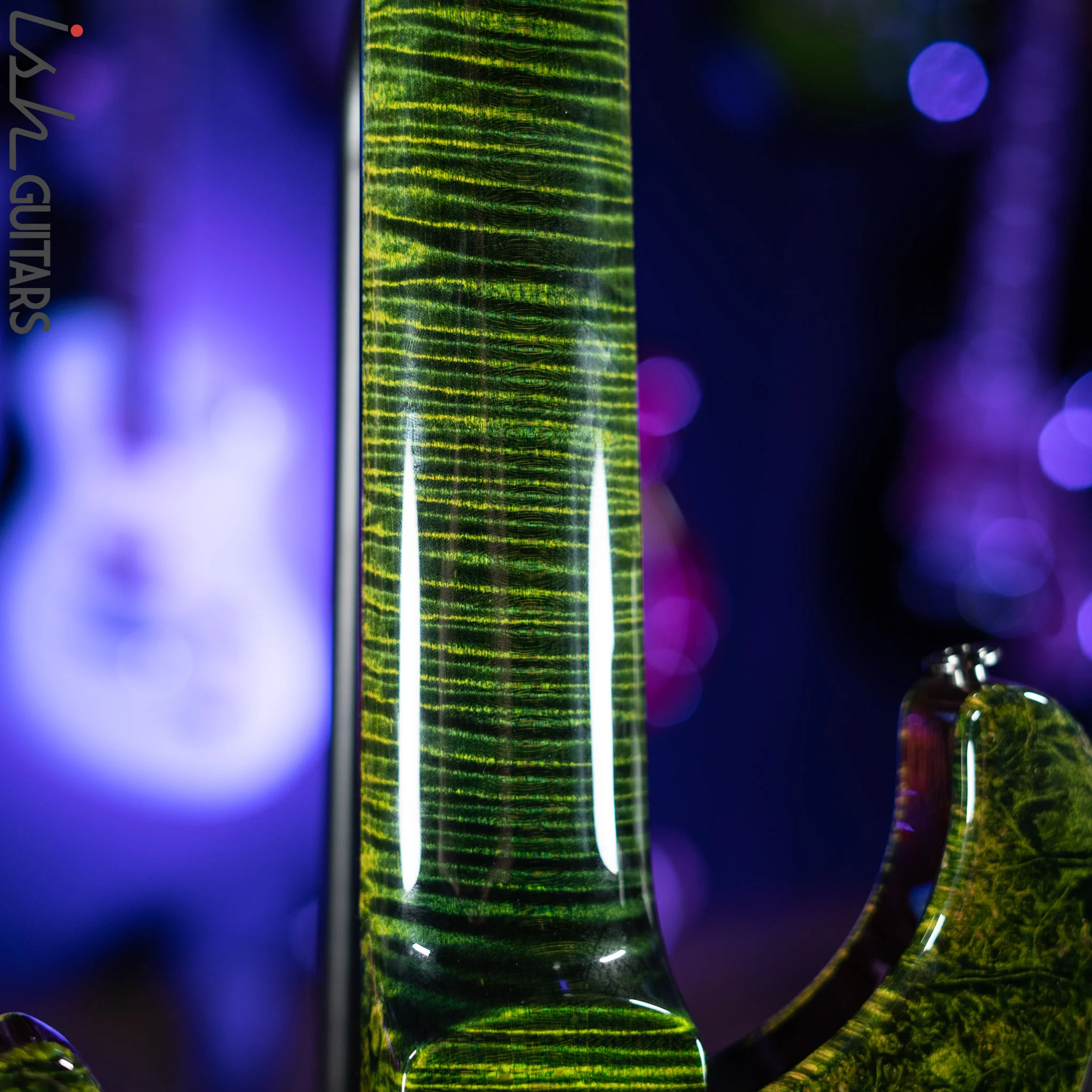 PRS Private Stock Custom 24 Multi-scale 7-String Burl Maple Rainforest Green Gloss - Image 13