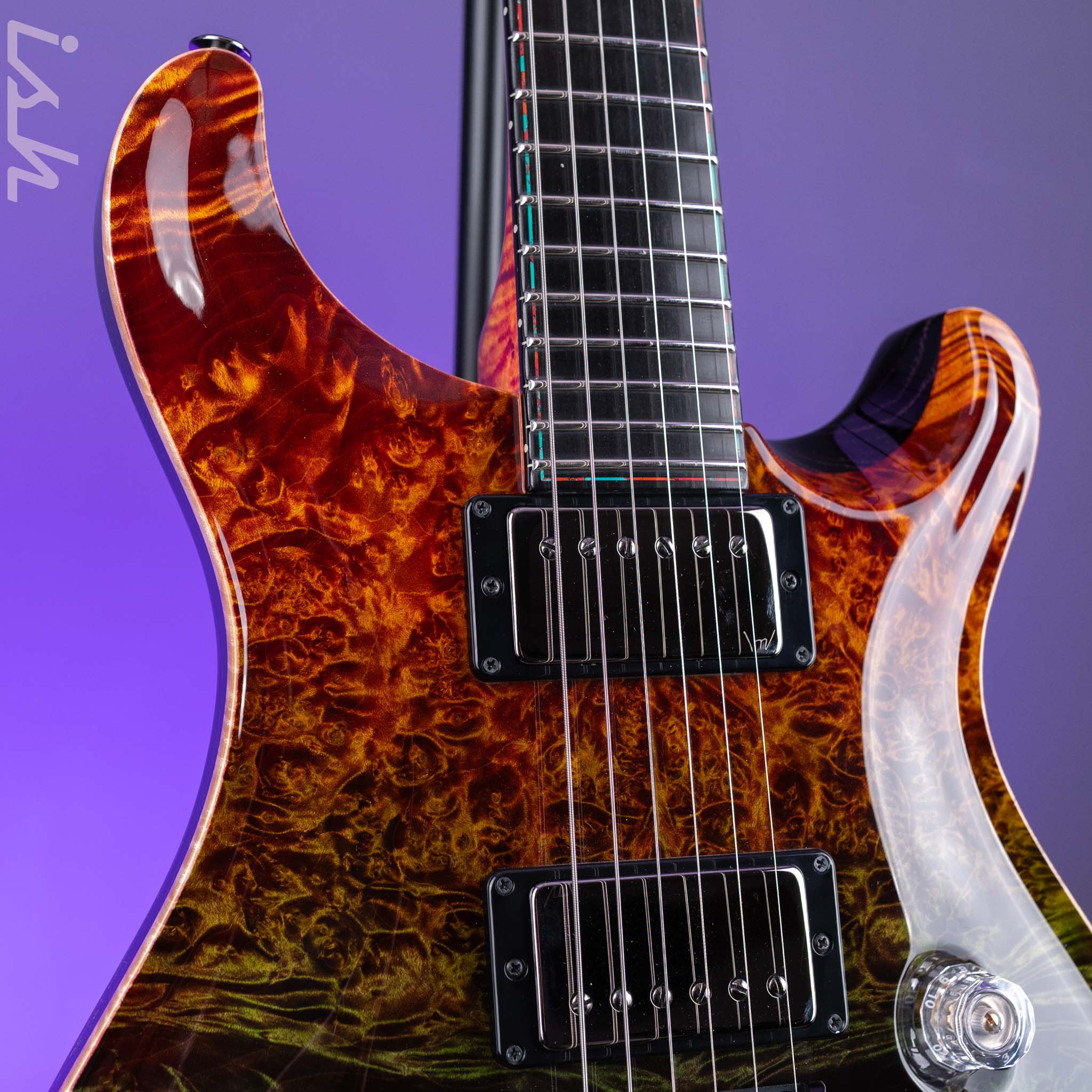 PRS Private Stock Custom 24 Maple Burl Zombie Fade - Image 4