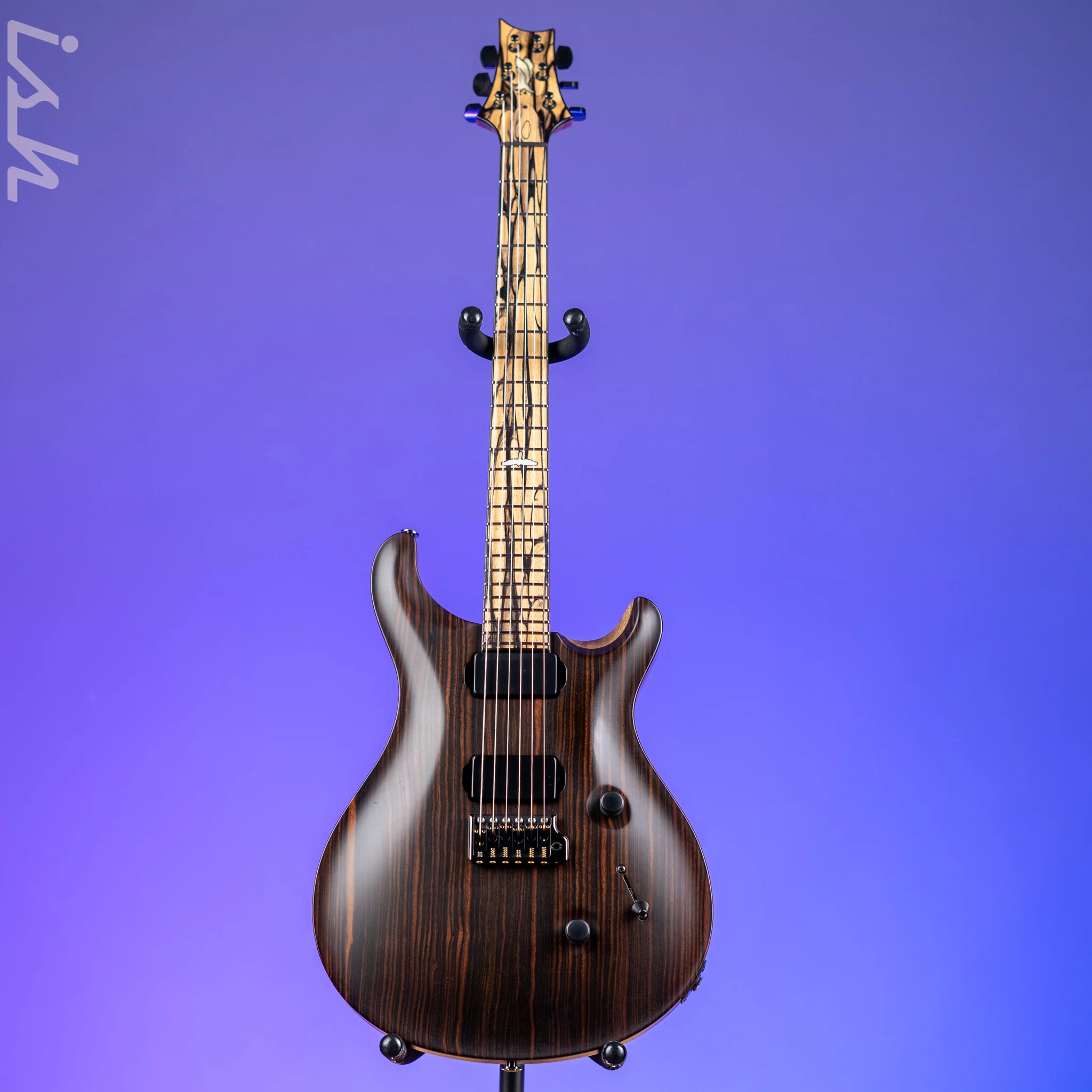 2021 PRS Private Stock Custom 24 Semi-Hollow Macassar Ebony Satin Nitro - Image 2