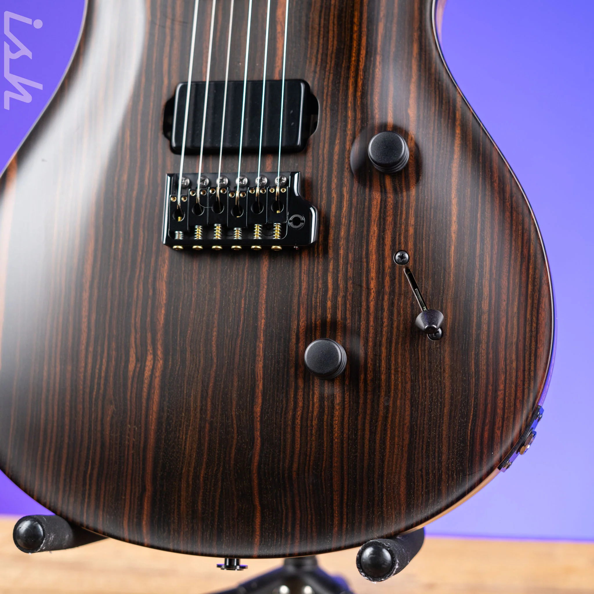 2021 PRS Private Stock Custom 24 Semi-Hollow Macassar Ebony Satin Nitro - Image 4