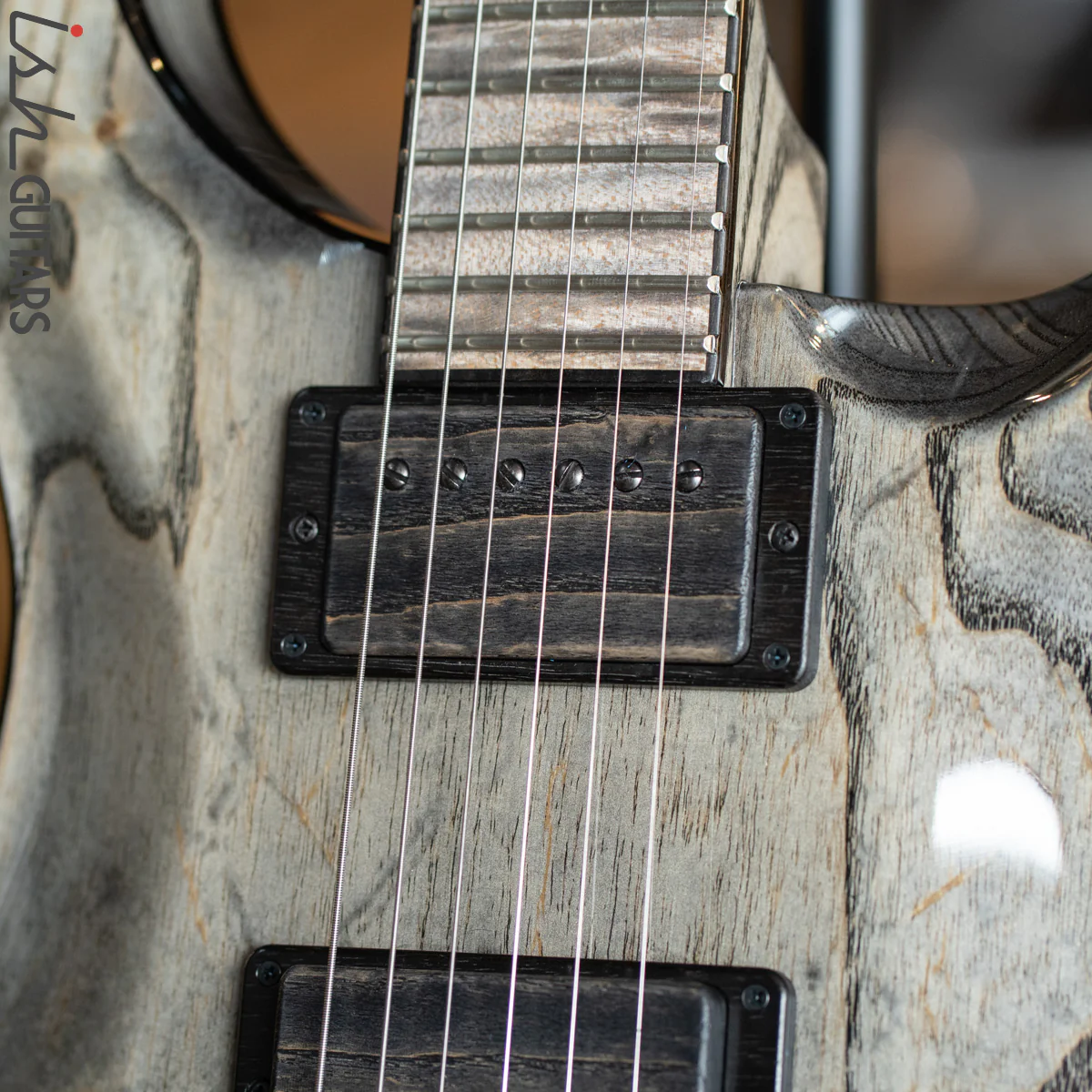 PRS Private Stock Hollowbody II Piezo 24 Fret Swamp Ash Grey Wash - Image 6