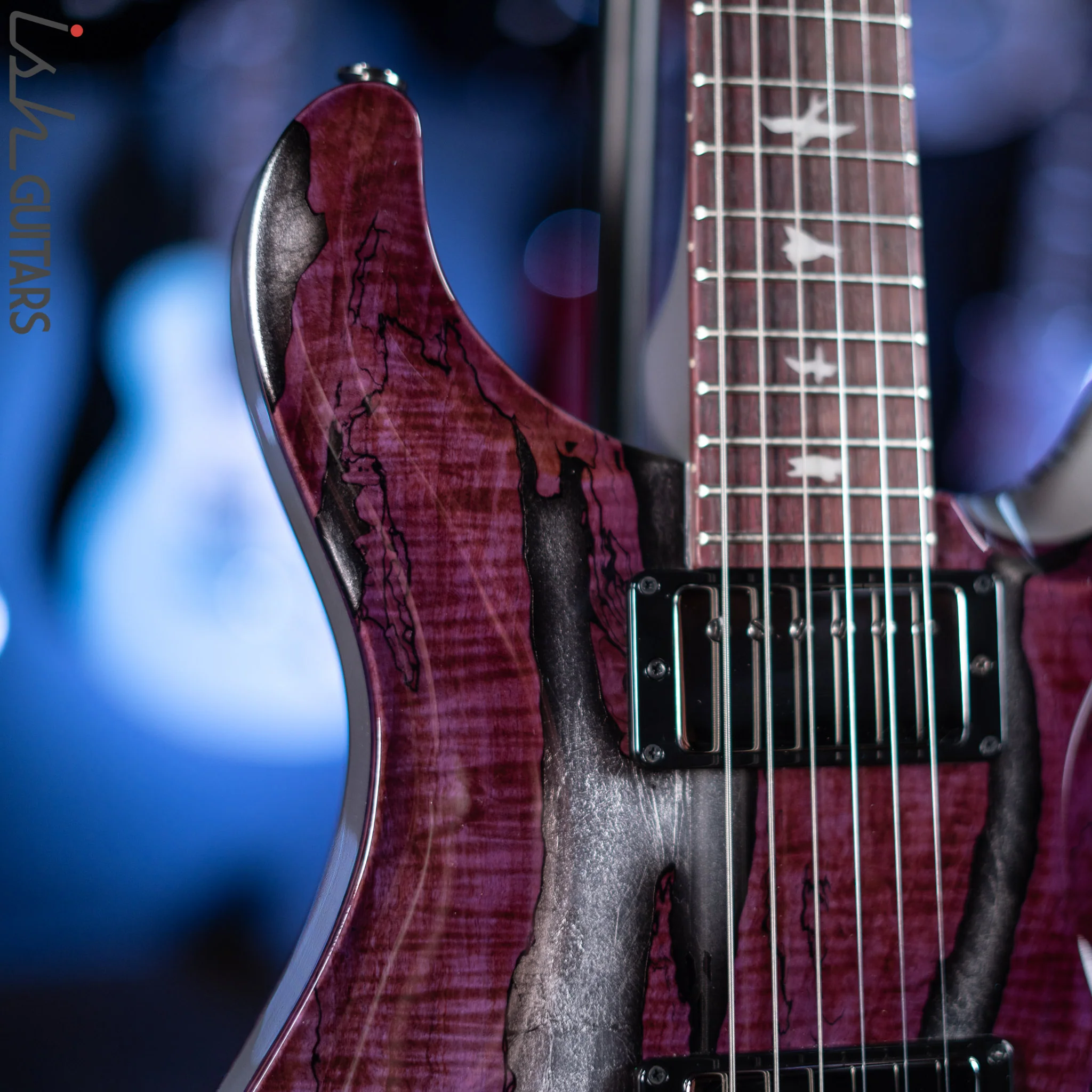 PRS Private Stock Hollowbody II Tremolo Piezo Spalted Maple Purple - Image 5