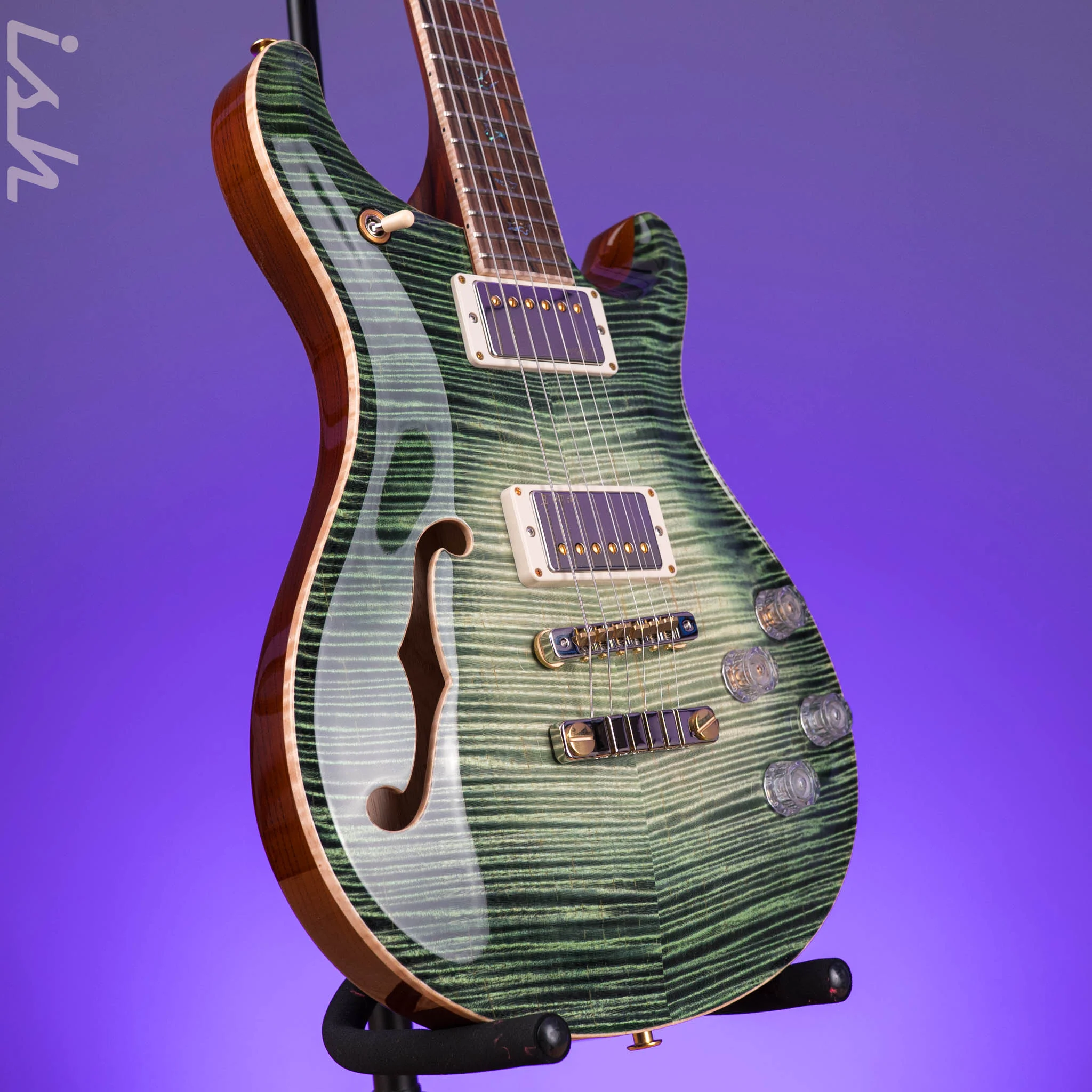 PRS Private Stock McCarty 594 Semi-Hollow Curly Maple Sage Glow - Image 3