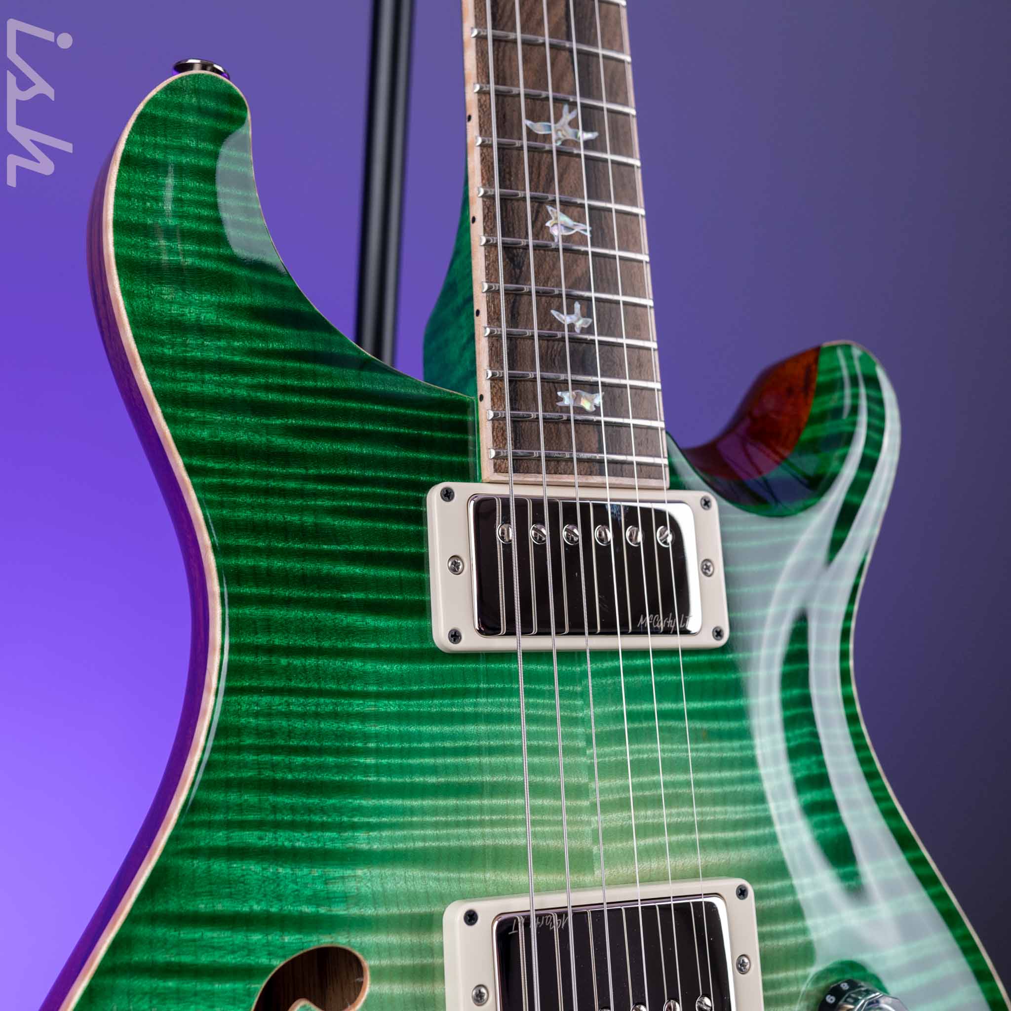 PRS Private Stock McCarty Semi-Hollow Emerald Green Glow - Image 3