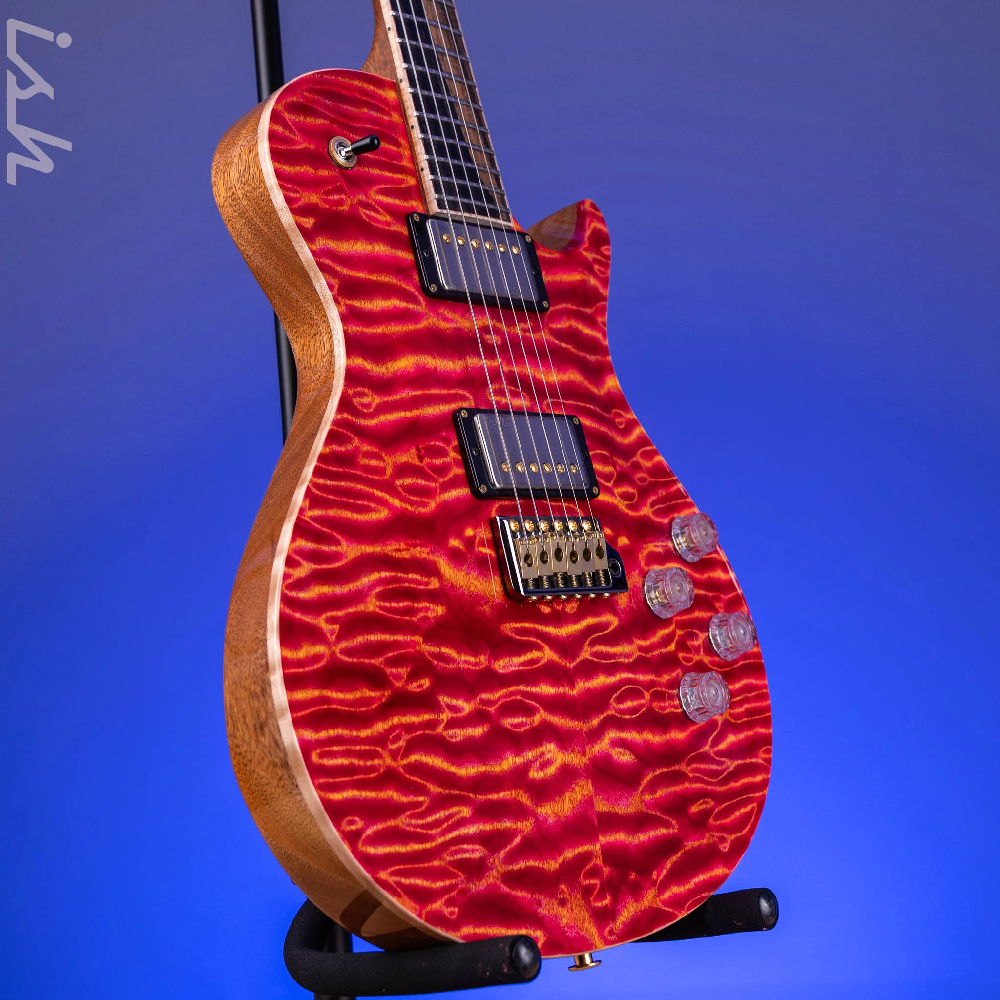 PRS Private Stock McCarty Singlecut 594 Raspberry Lemon Stripe - Image 3