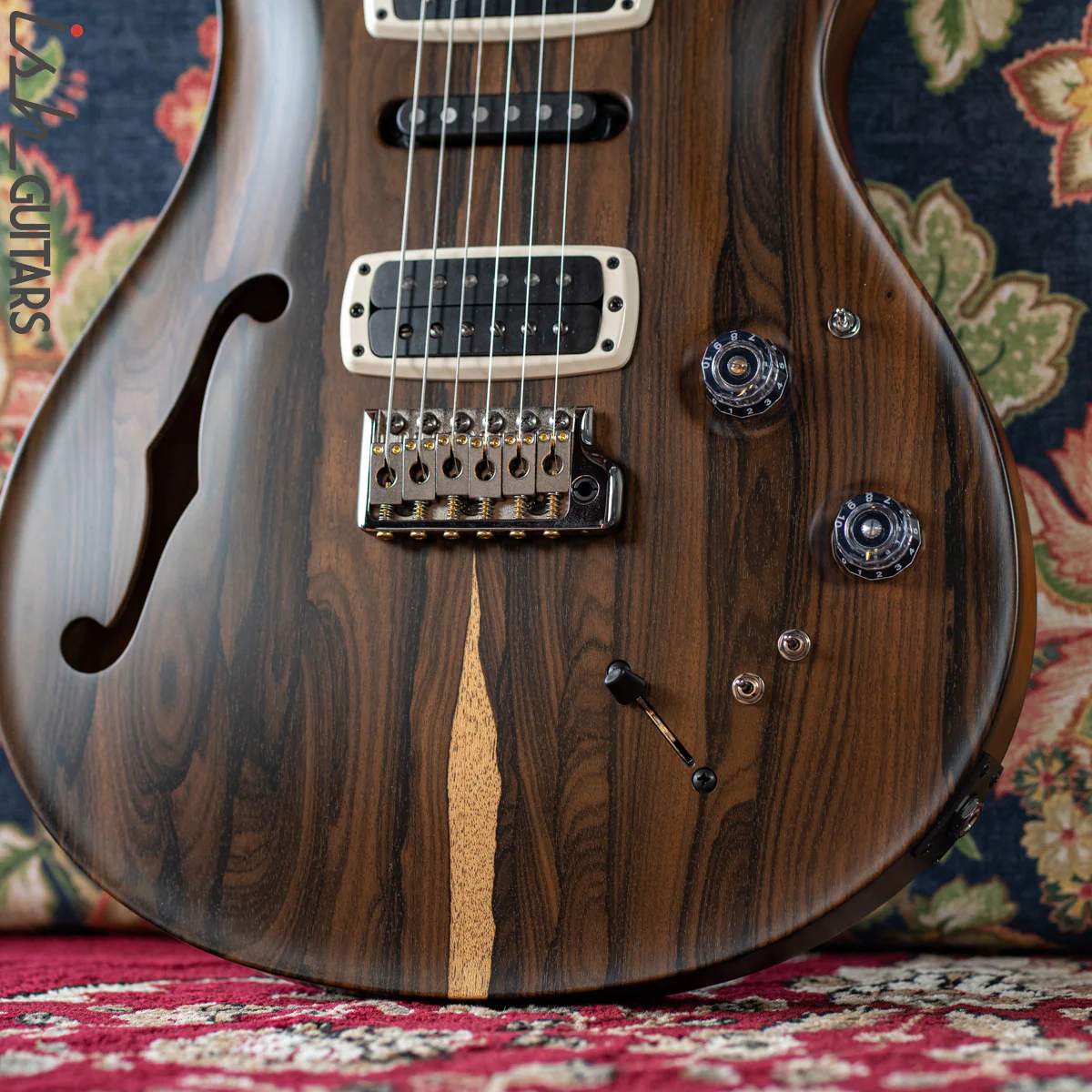 PRS Private Stock Modern Eagle V Semi-Hollow Natural Ziricote - Image 4