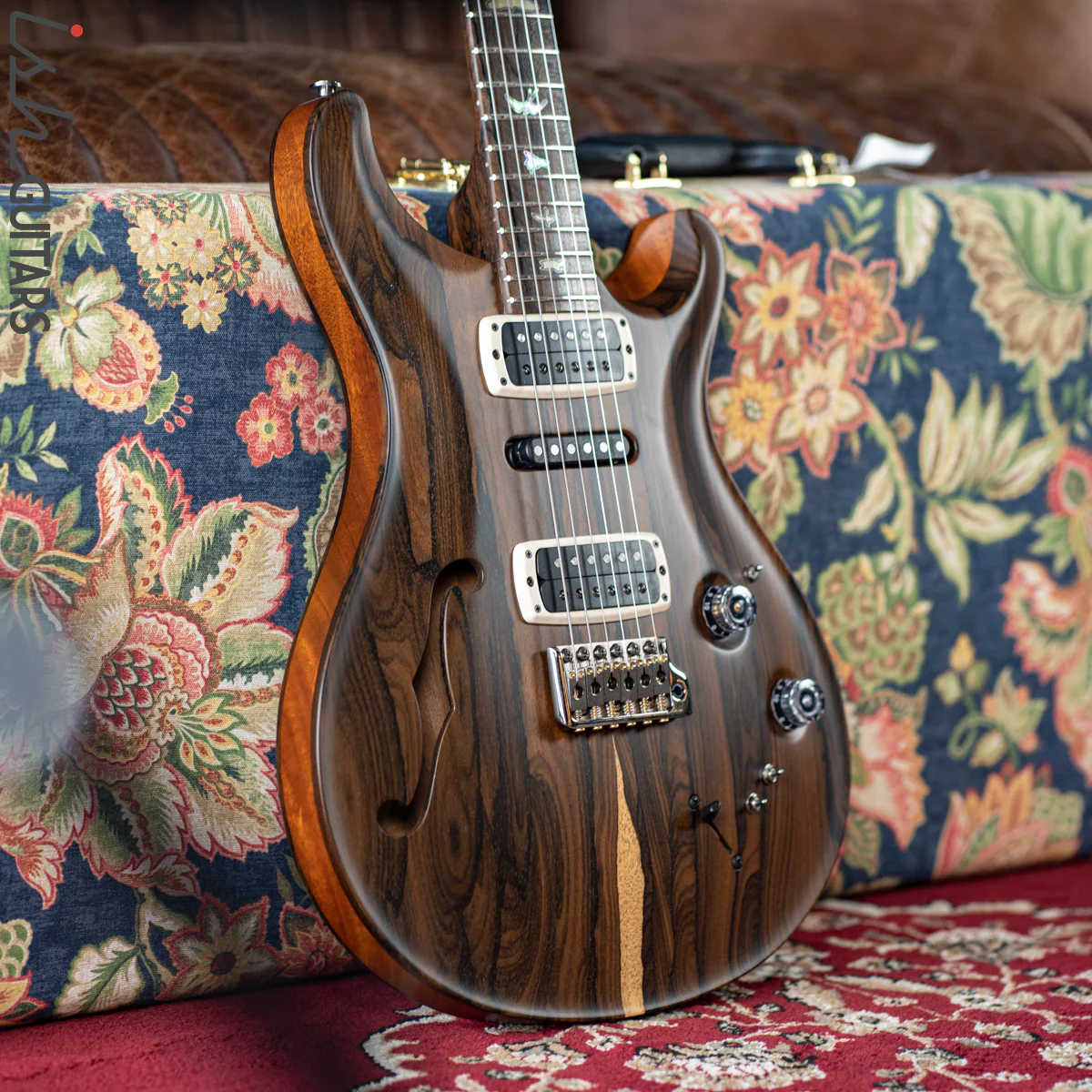 PRS Private Stock Modern Eagle V Semi-Hollow Natural Ziricote - Image 7