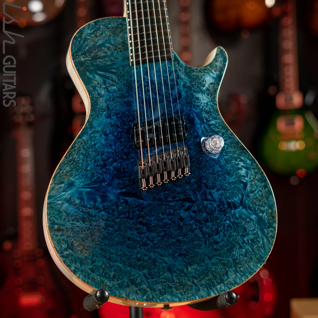 PRS Private Stock Singlecut 7-String Multiscale Reverse Aqua Violet Glow - Image 2
