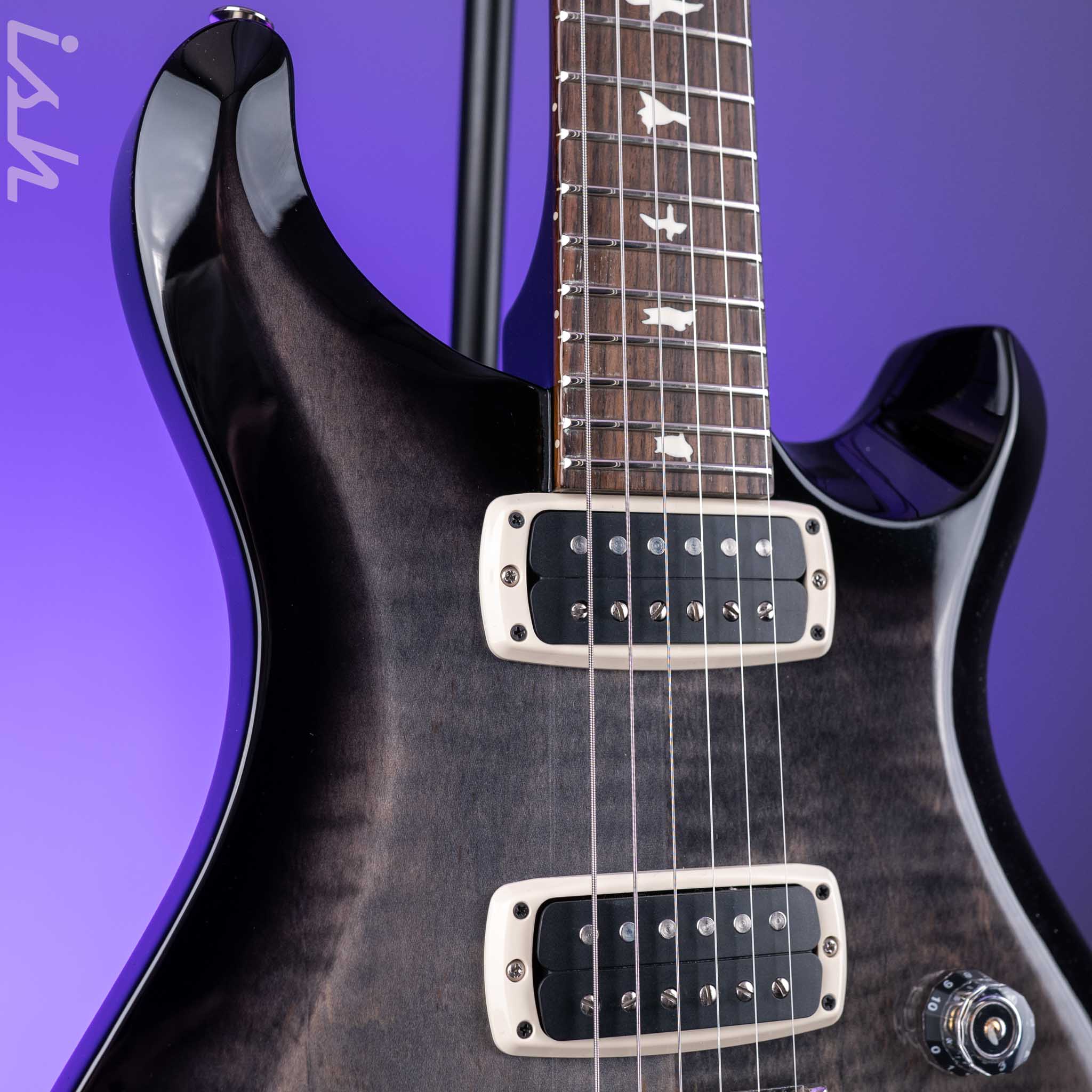 PRS S2 Custom 24-08 Electric Guitar Faded Gray Black Burst - Image 3
