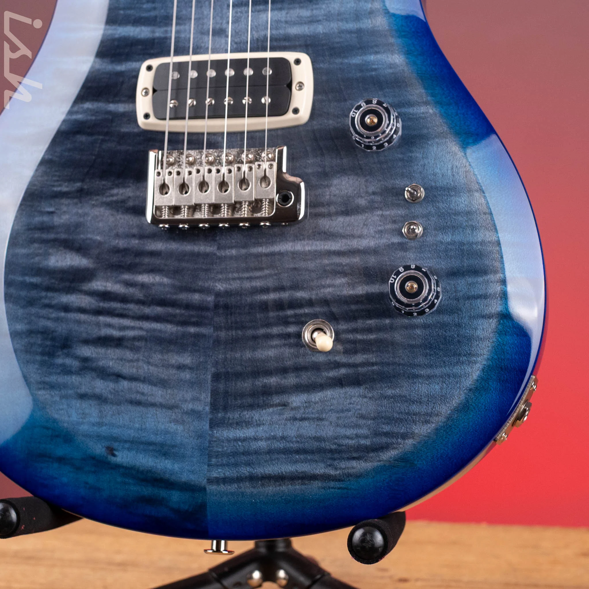 PRS S2 Custom 24-08 Faded Gray Black Blue Burst - Image 5