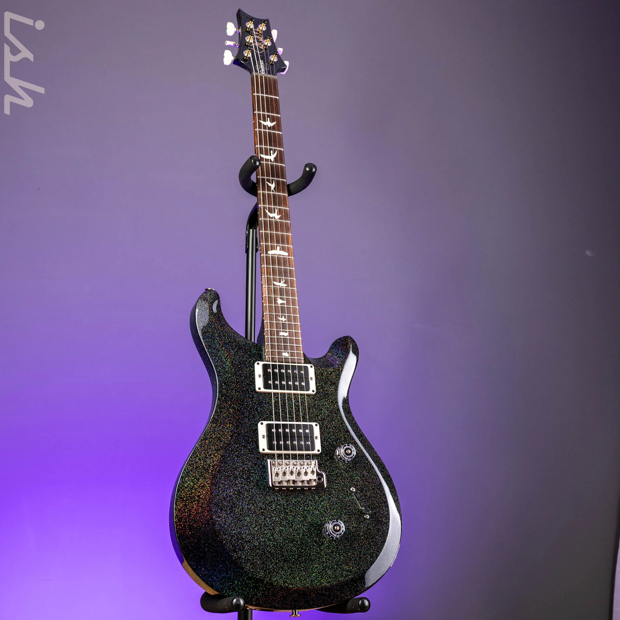 PRS S2 Custom 24 Black Rainbow Hollowflake Custom Color - Image 2