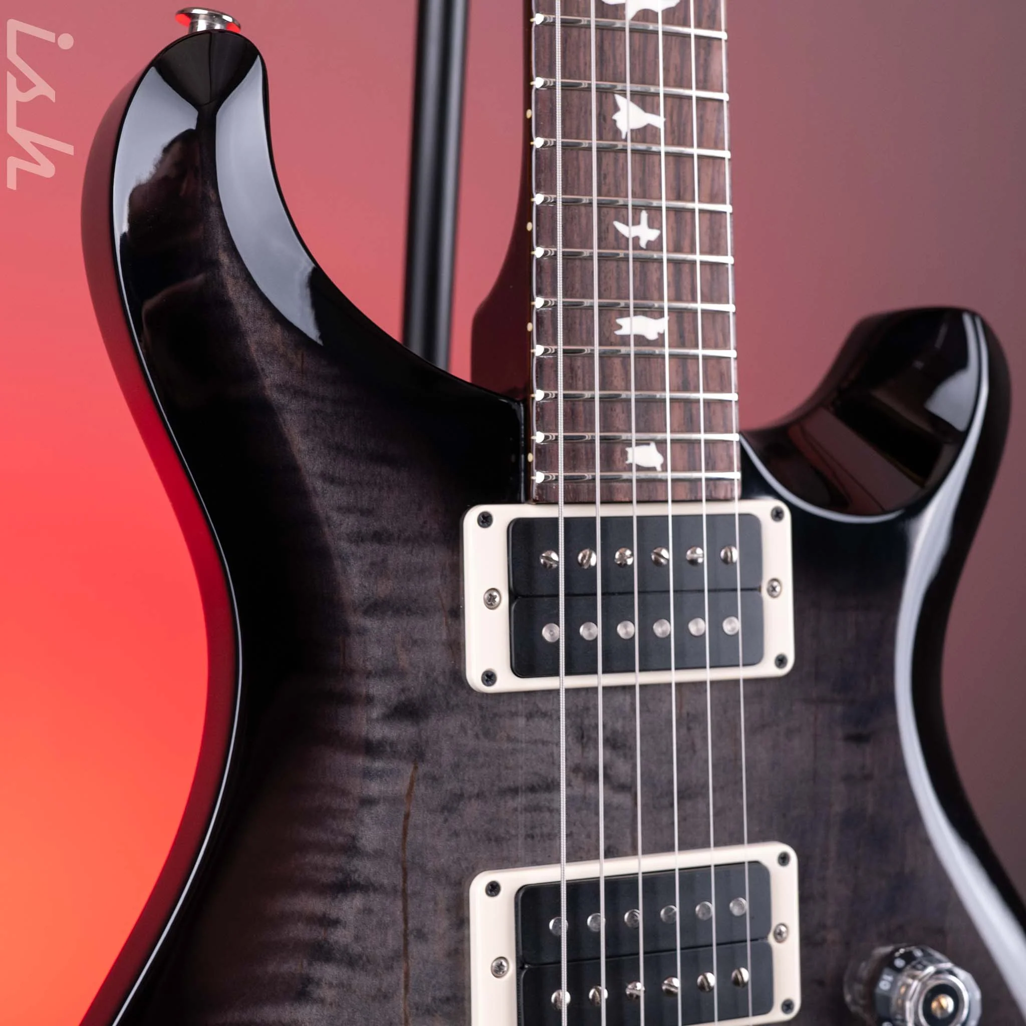 PRS S2 Custom 24 Electric Guitar Faded Gray Black Burst - Image 3