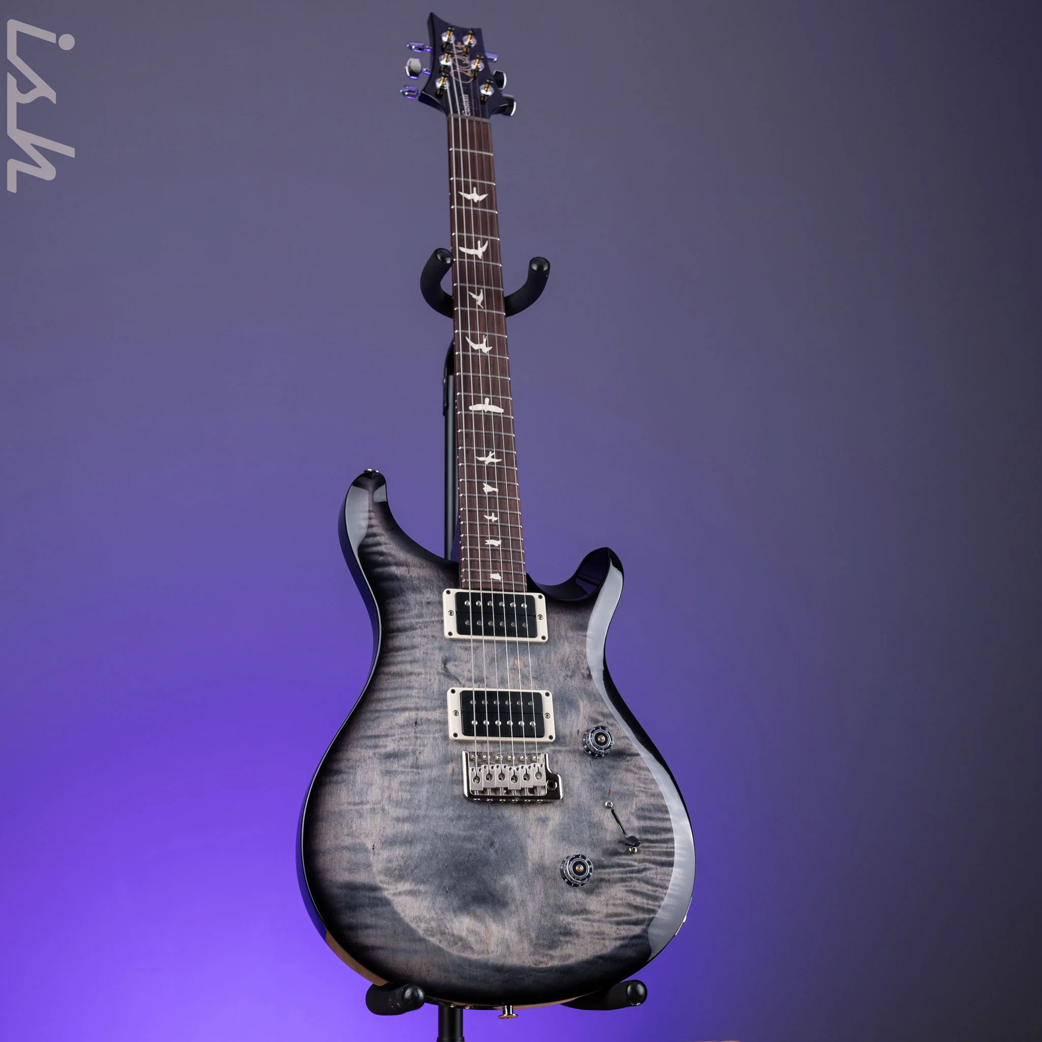 PRS S2 Custom 24 Electric Guitar Faded Gray Black Burst - Image 2