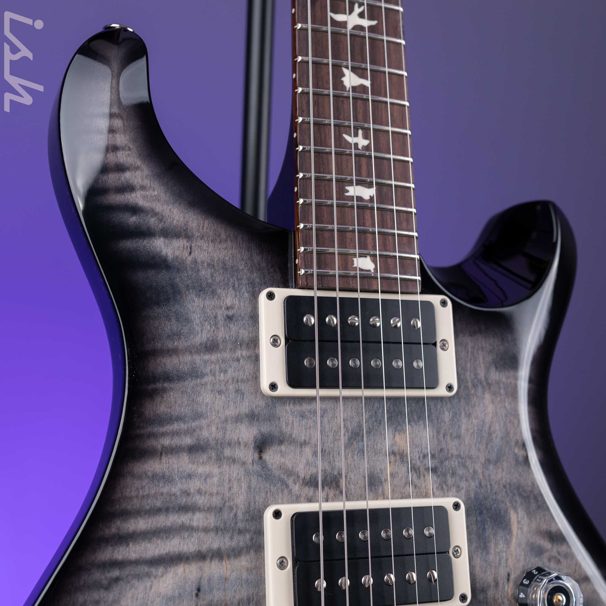 PRS S2 Custom 24 Electric Guitar Faded Gray Black Burst - Image 3