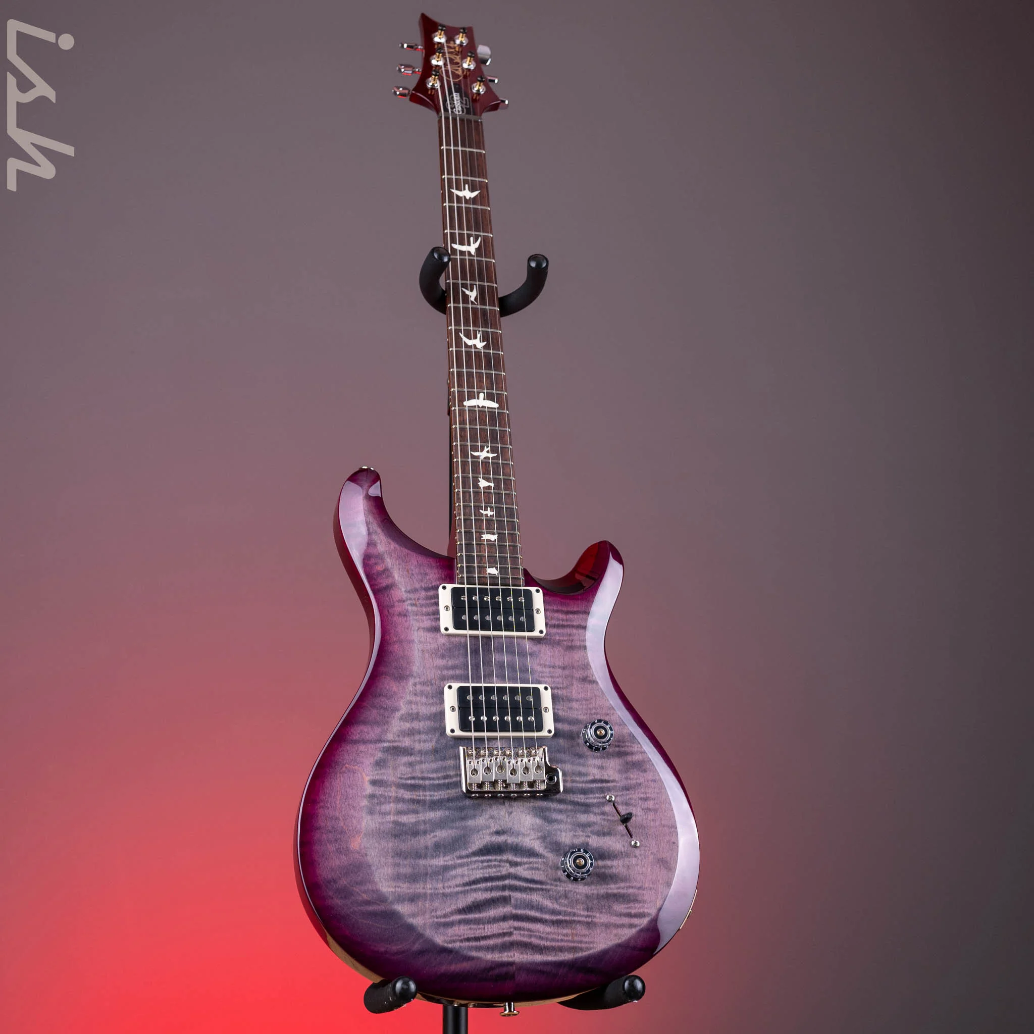 PRS S2 Custom 24 Electric Guitar Faded Gray Black Purple Burst - Image 2
