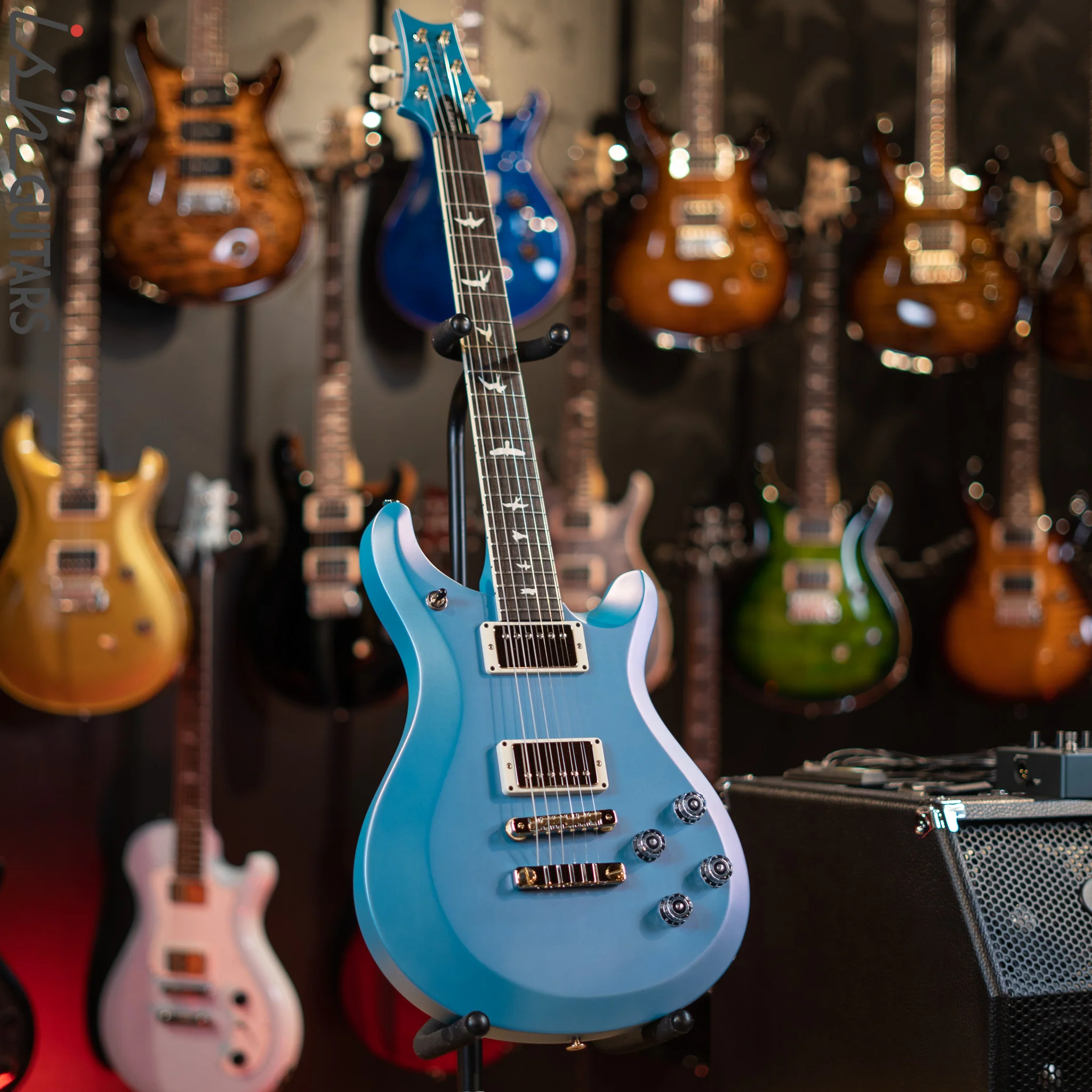 PRS S2 McCarty 594 Electric Guitar Metallic Blue Satin - Image 3