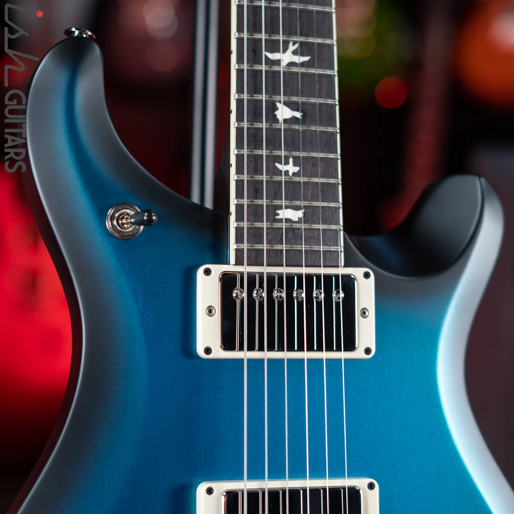PRS S2 McCarty 594 Electric Guitar Metallic Blue w/ Black Wrap Burst Satin - Image 3