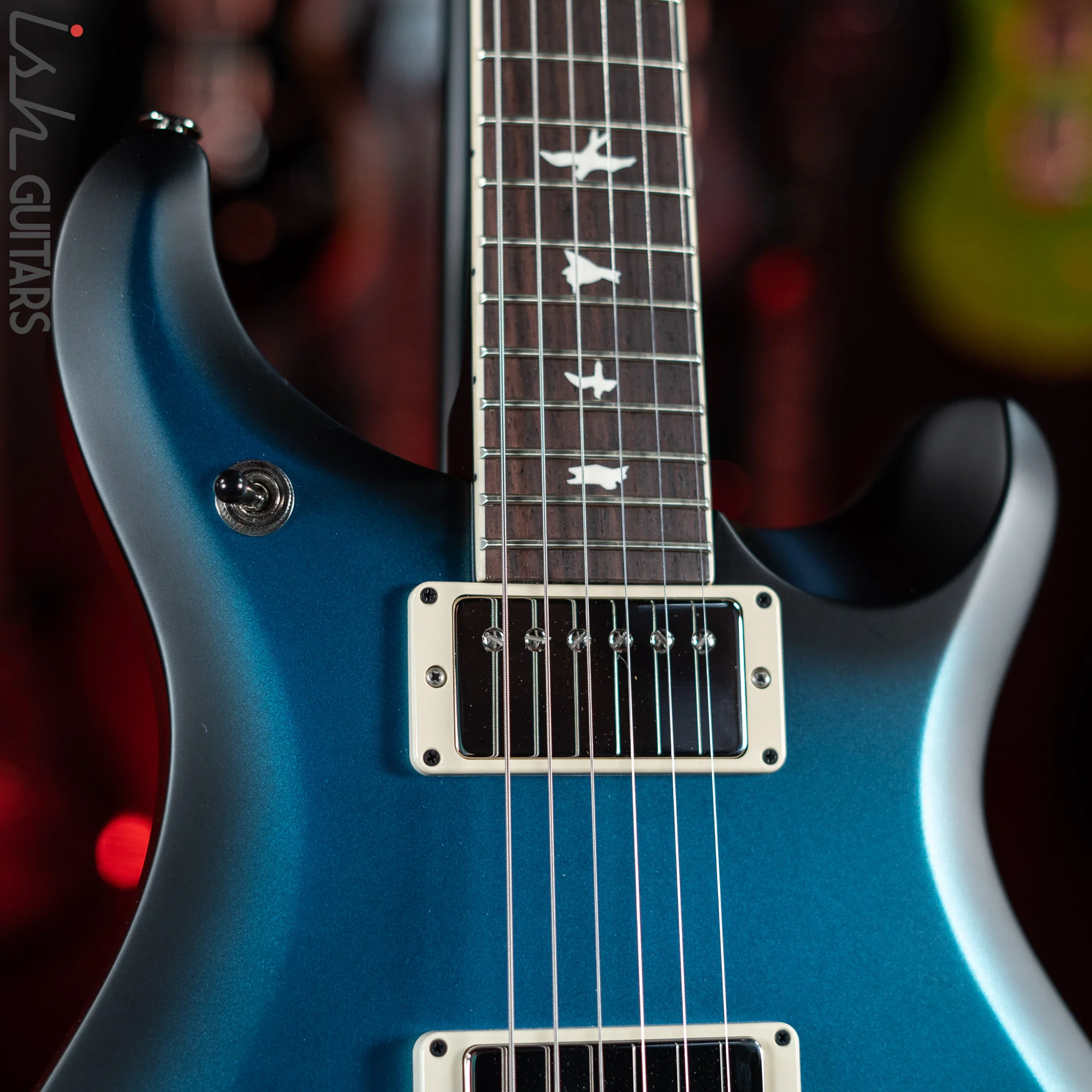 PRS S2 McCarty 594 Electric Guitar Satin Metallic Blue w/ Black Wrap Burst Demo - Image 3