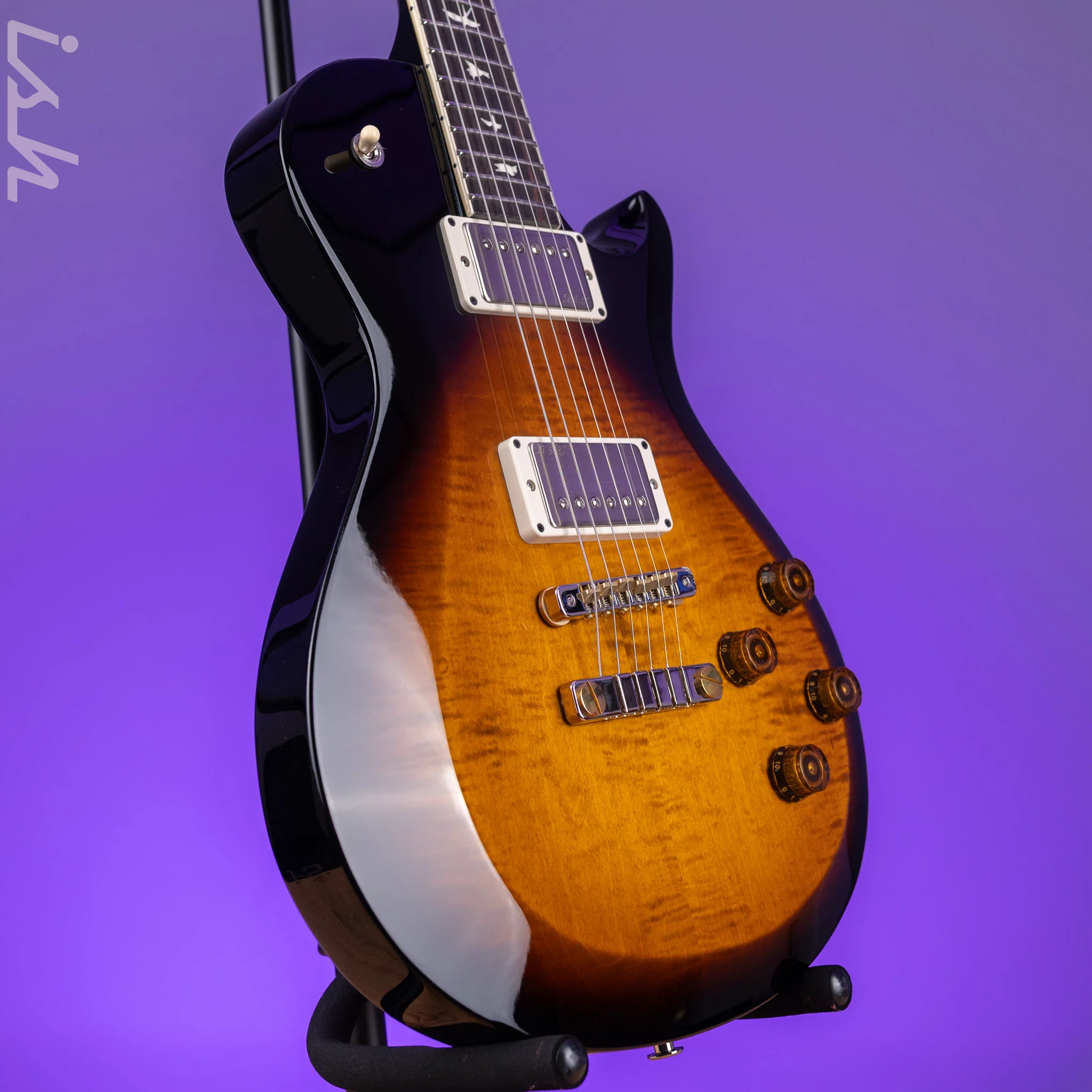 PRS S2 McCarty 594 Singlecut Electric Guitar Black Amber - Image 3