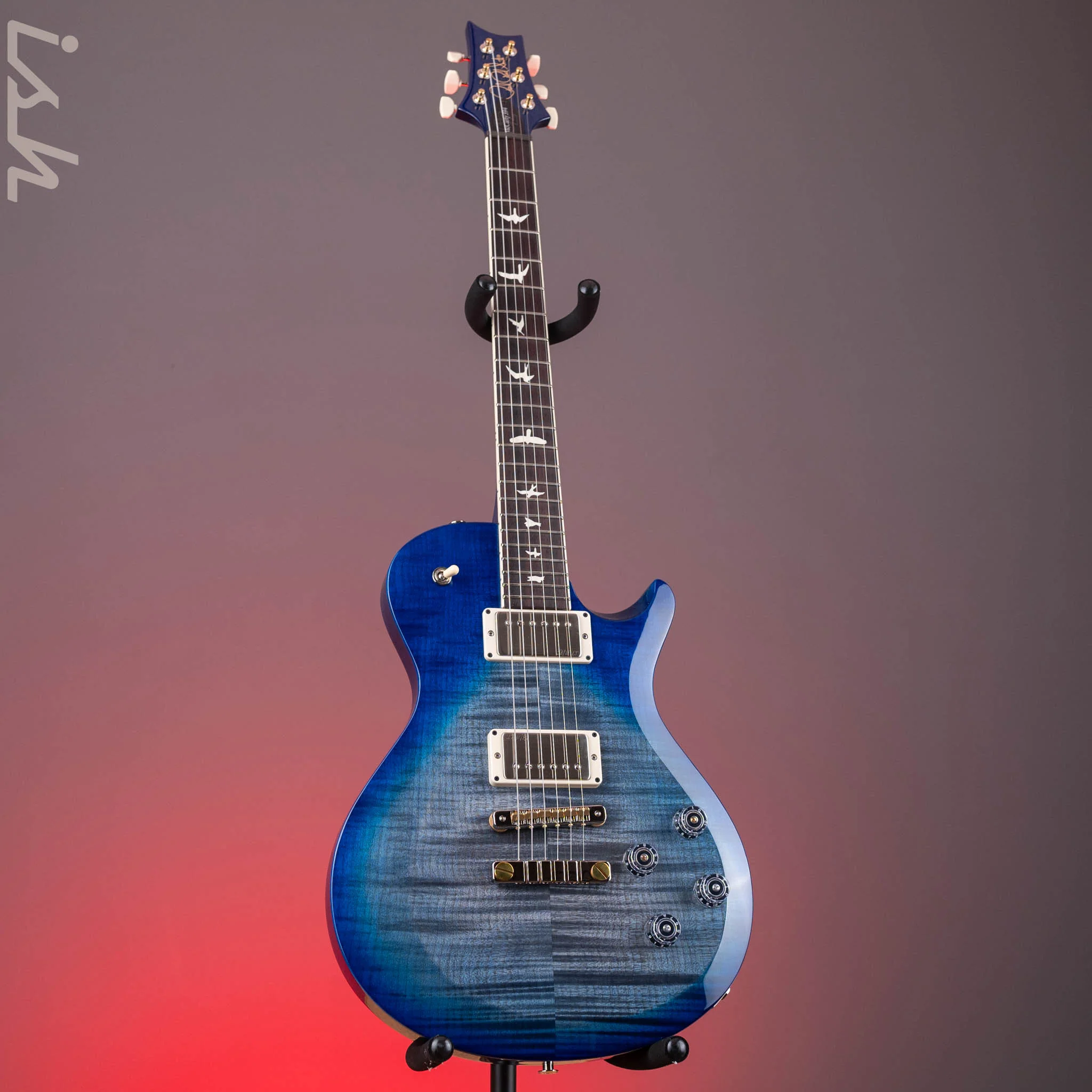 PRS S2 McCarty 594 Singlecut Electric Guitar Faded Gray Black Blue Burst - Image 2