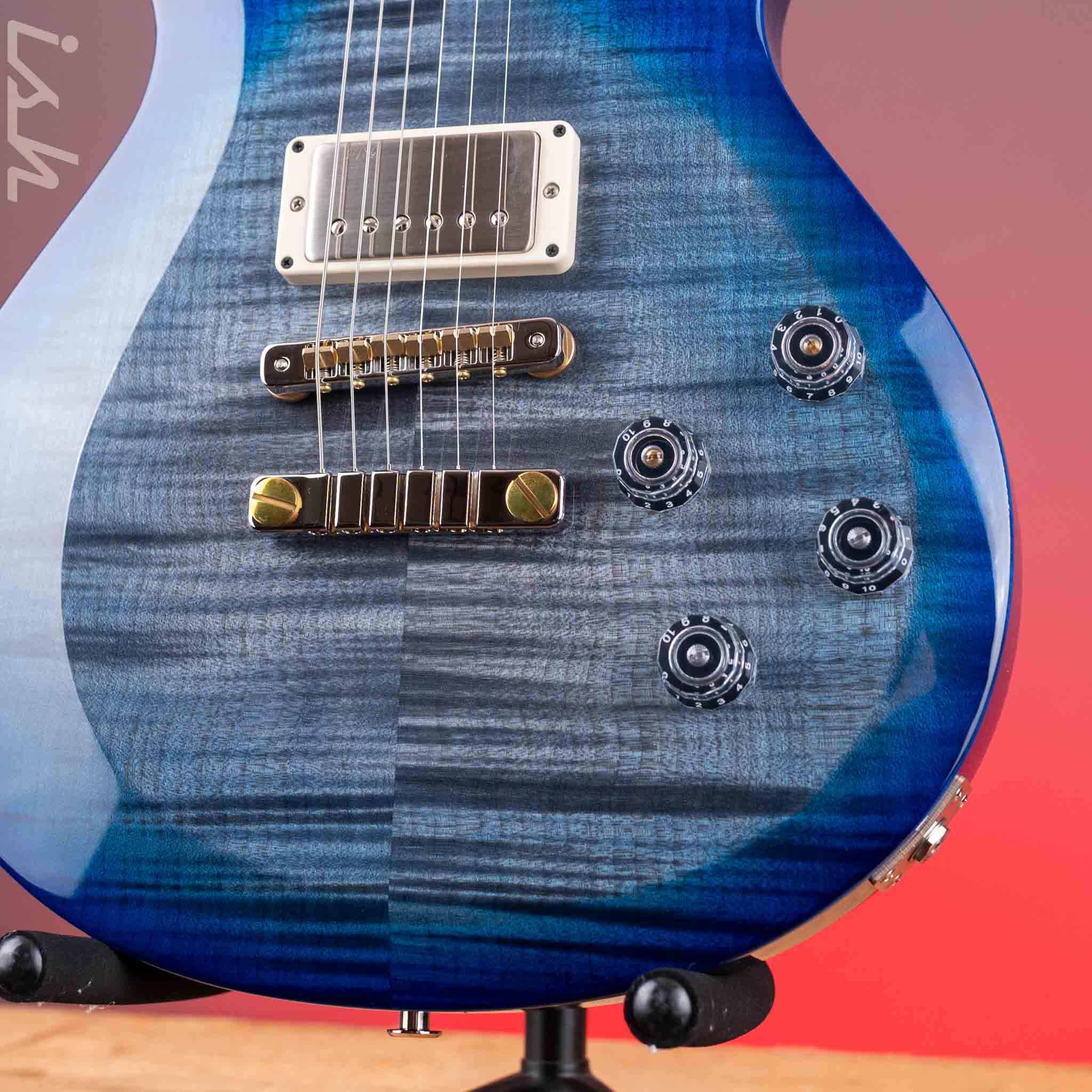 PRS S2 McCarty 594 Singlecut Electric Guitar Faded Gray Black Blue Burst - Image 4
