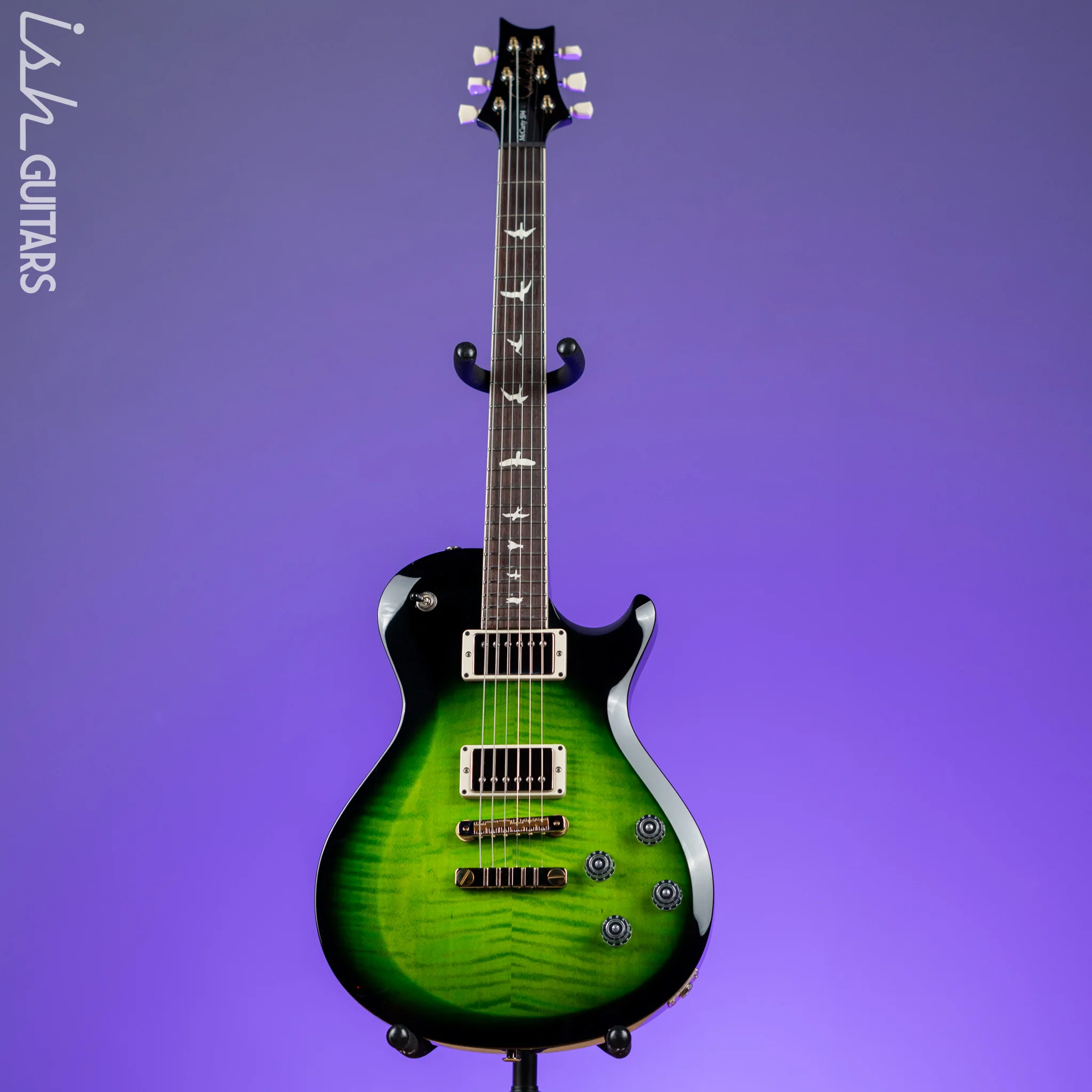 PRS S2 McCarty Singlecut 594 Emerald Green Black Wrap - Image 2