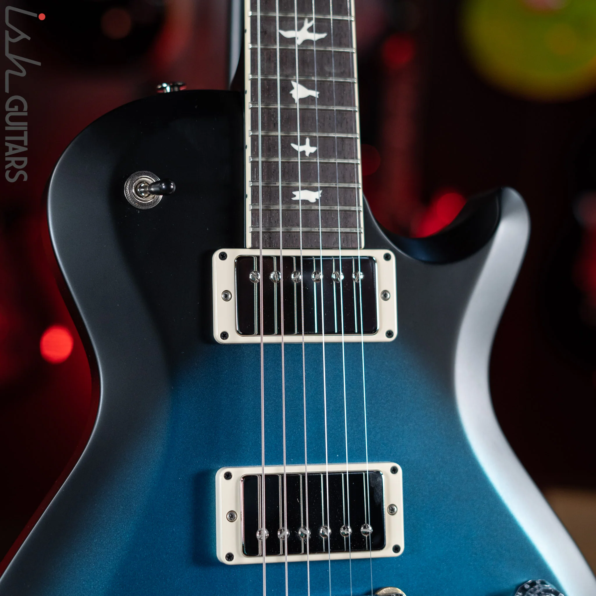 PRS S2 Singlecut McCarty 594 Metallic Blue w/ Black Wrap Burst Satin - Image 3
