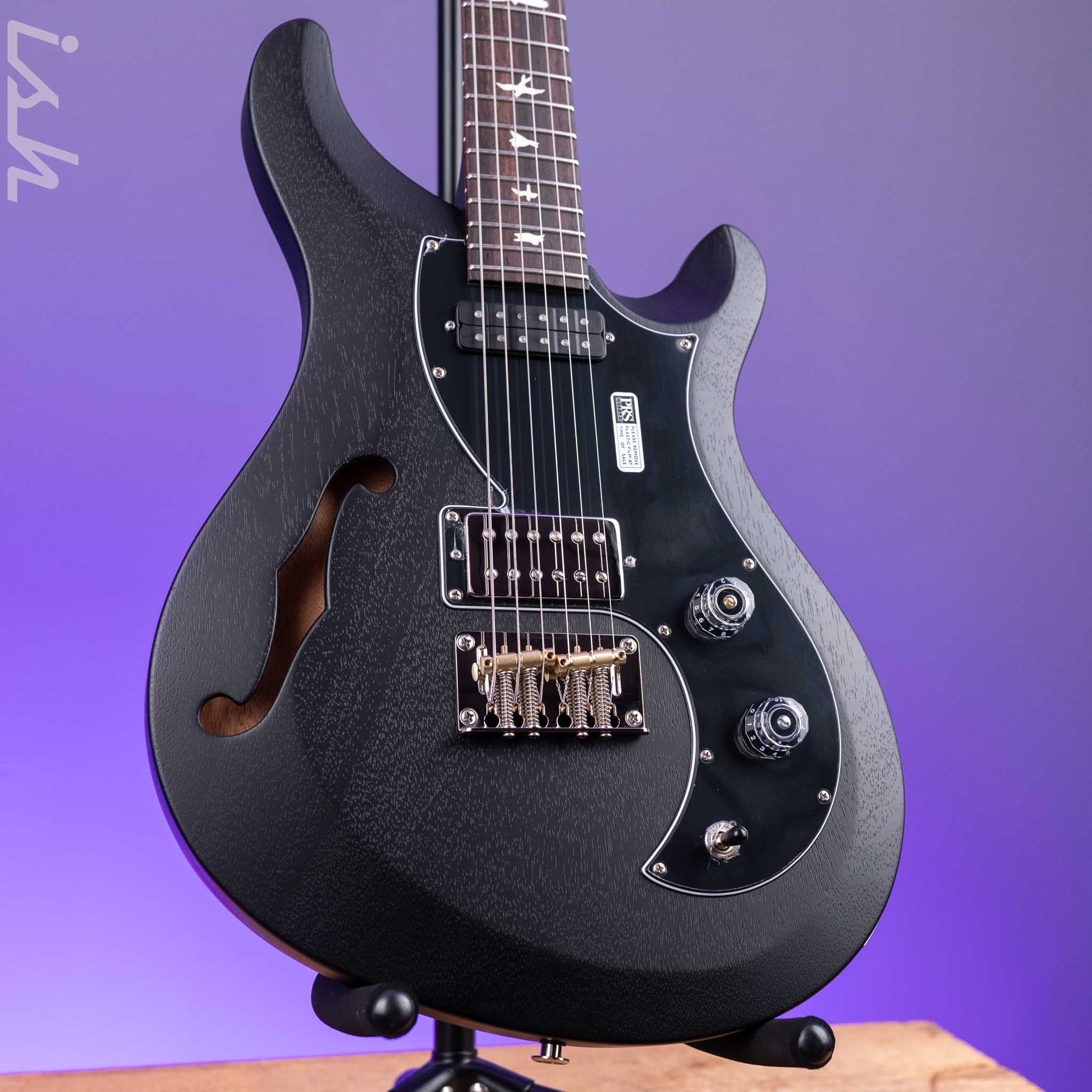 PRS S2 Vela Semi-Hollow Electric Guitar Charcoal Satin Nitro