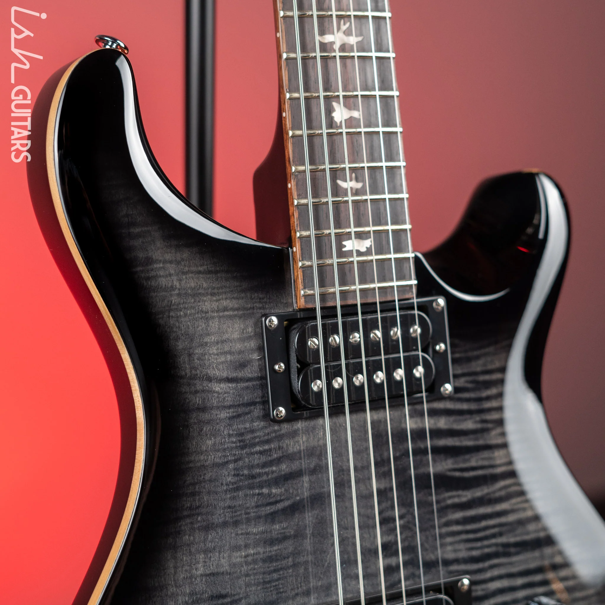 PRS SE 277 Baritone Electric Guitar Charcoal Burst - Image 3