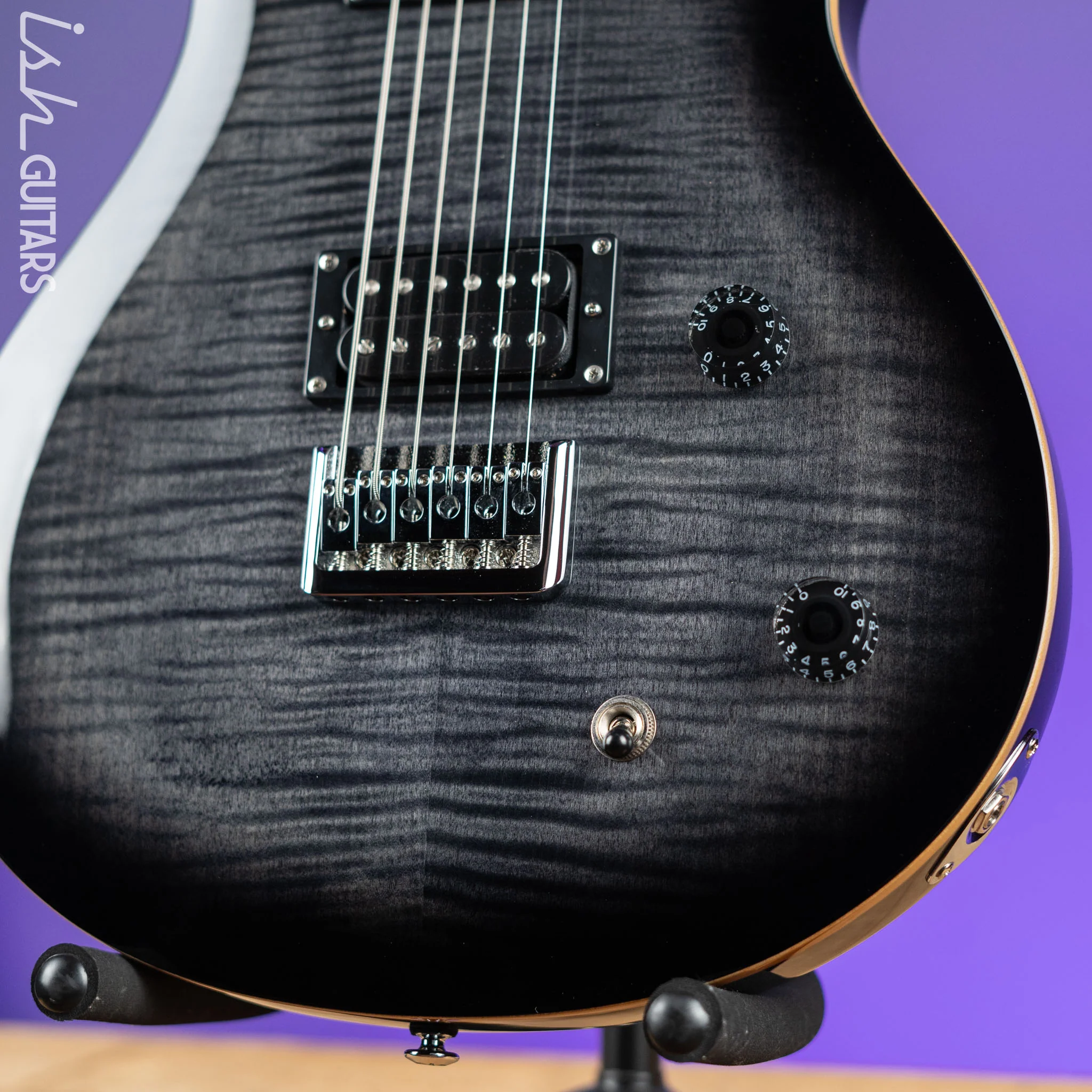 PRS SE 277 Baritone Electric Guitar Charcoal Burst - Image 4