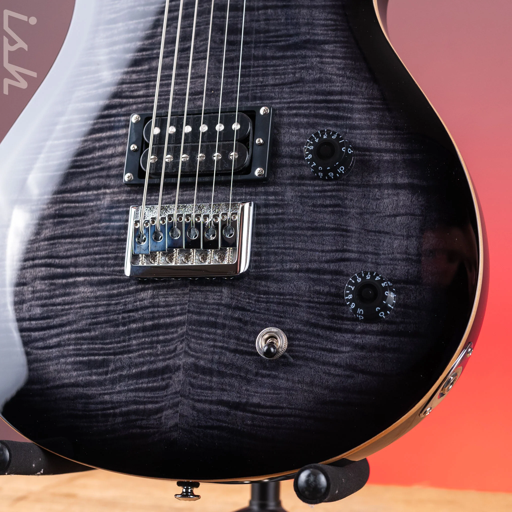 PRS SE 277 Baritone Electric Guitar Charcoal Burst - Image 4